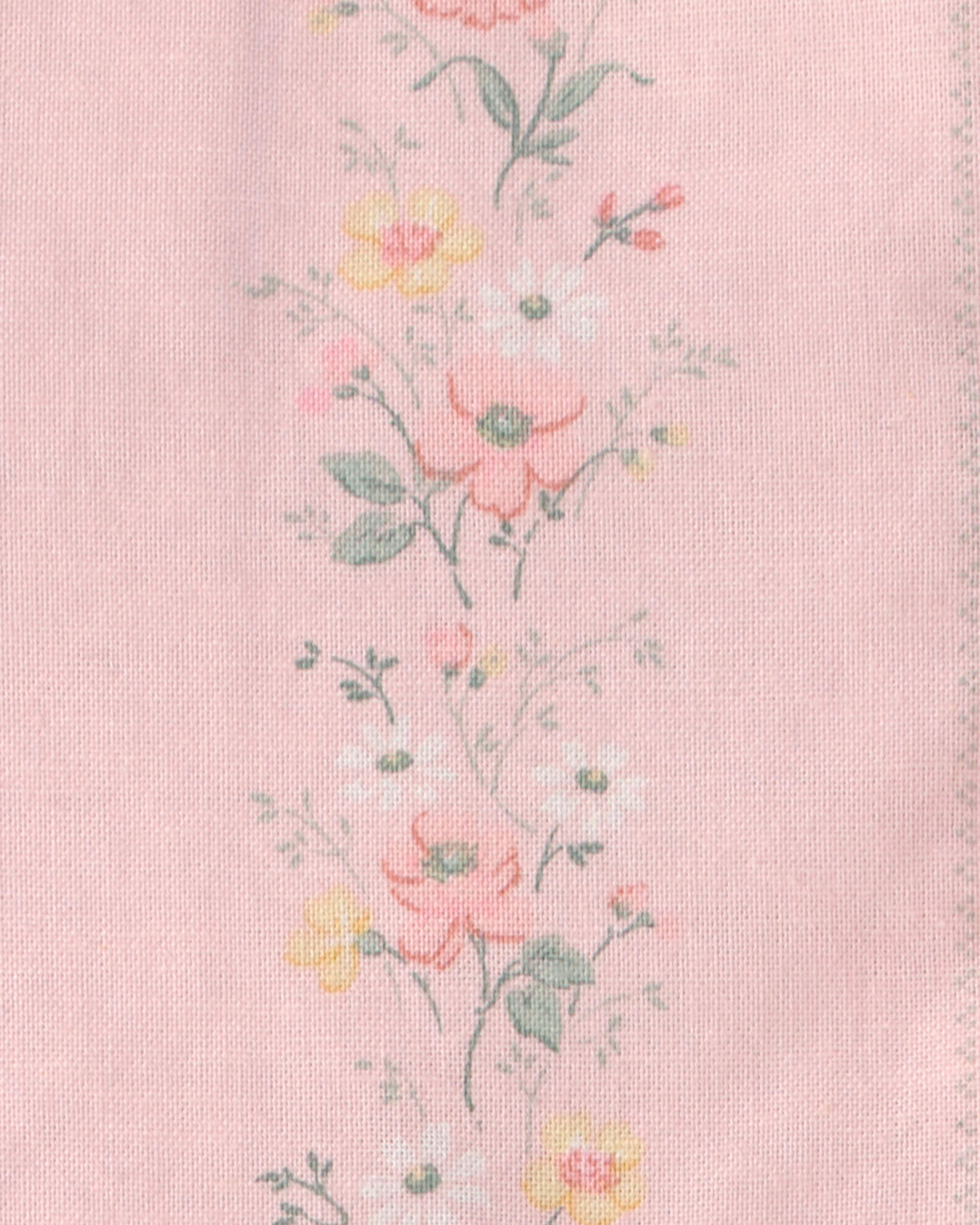 Toddler Girl Ruffle Dress Made with Organic Cotton Spring Garden Print