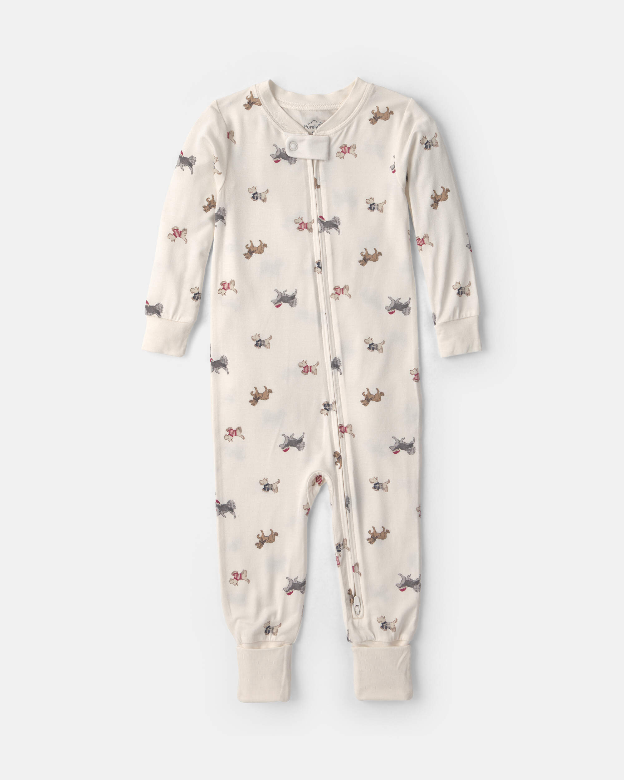 Baby 1-Piece Dog PurelySoft™ Snug Fit Pyjama - Cream