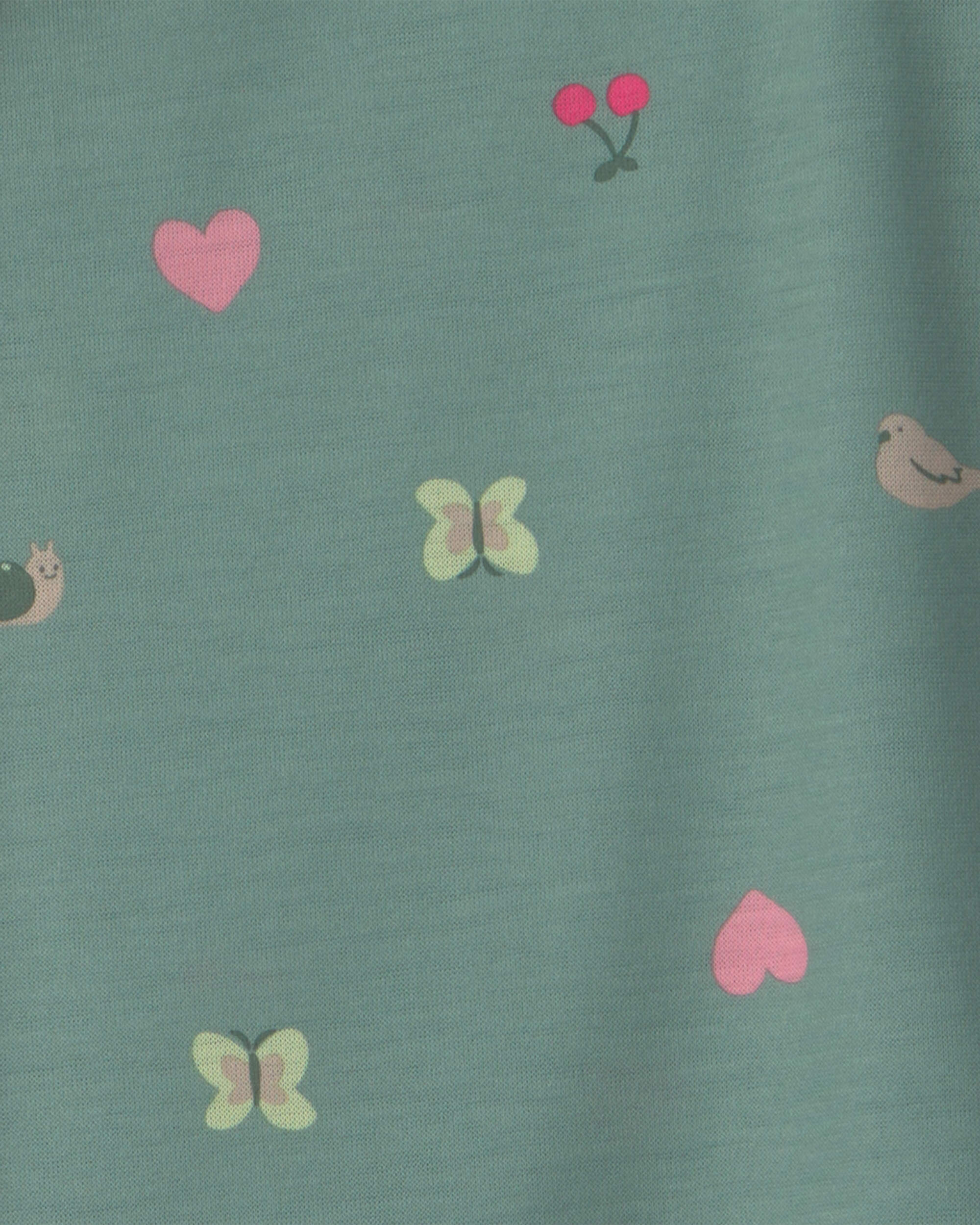 Girls 2-Pack Butterfly Night Gown - Pink/Green
