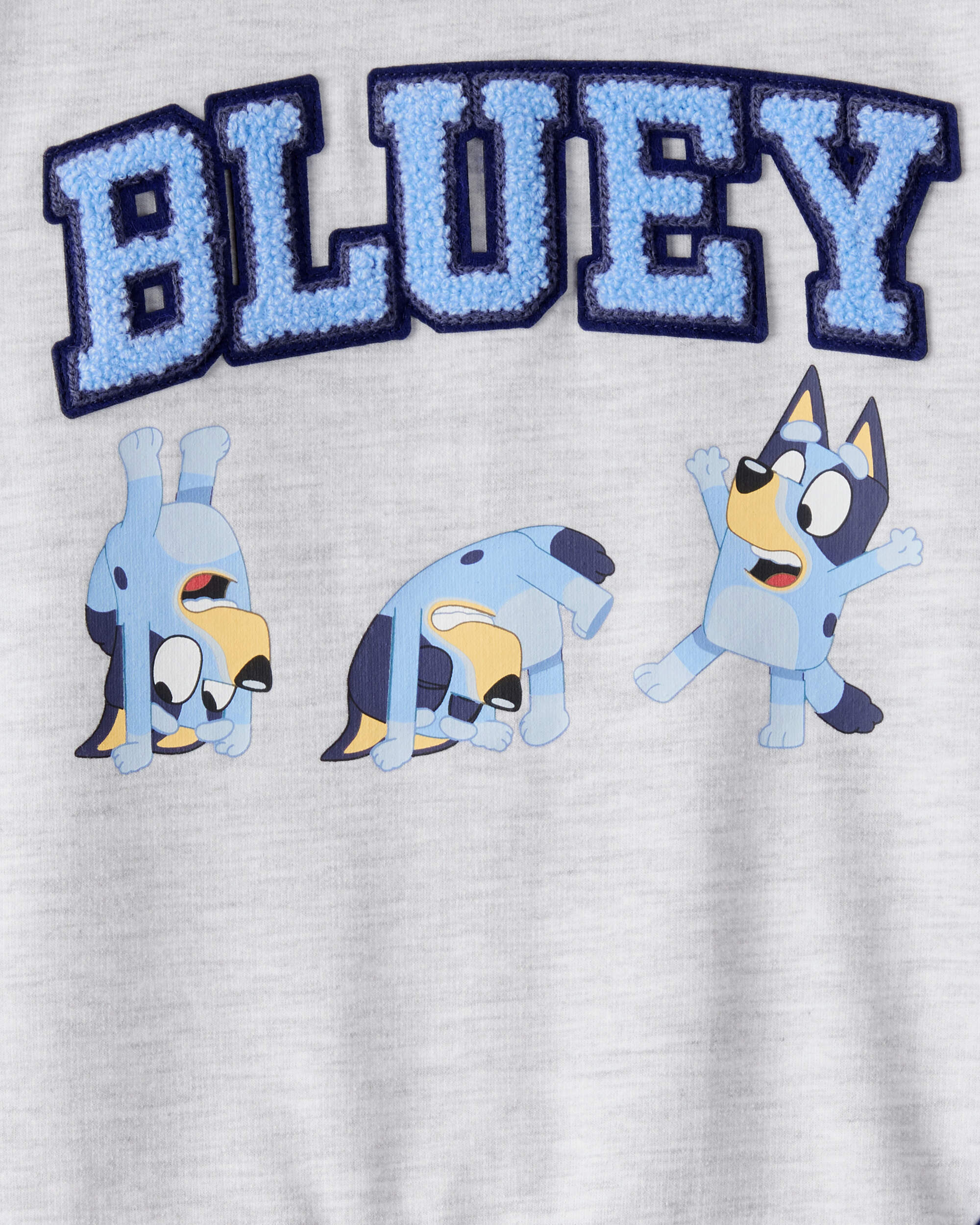 Toddler Neutral Bluey Colourblock French Terry Sweatshirt - Grey