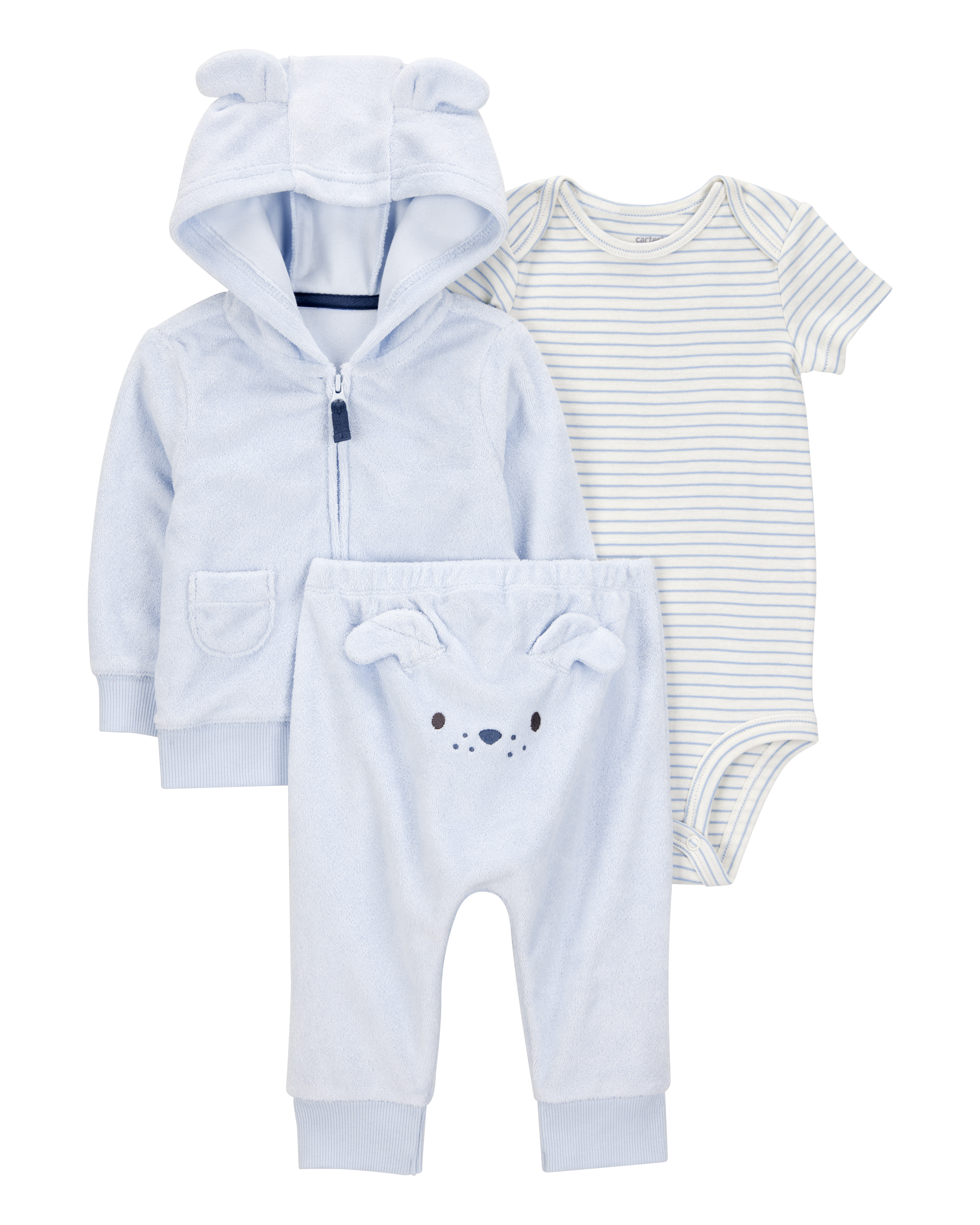Baby 3-Piece Dog Little Cardigan Set