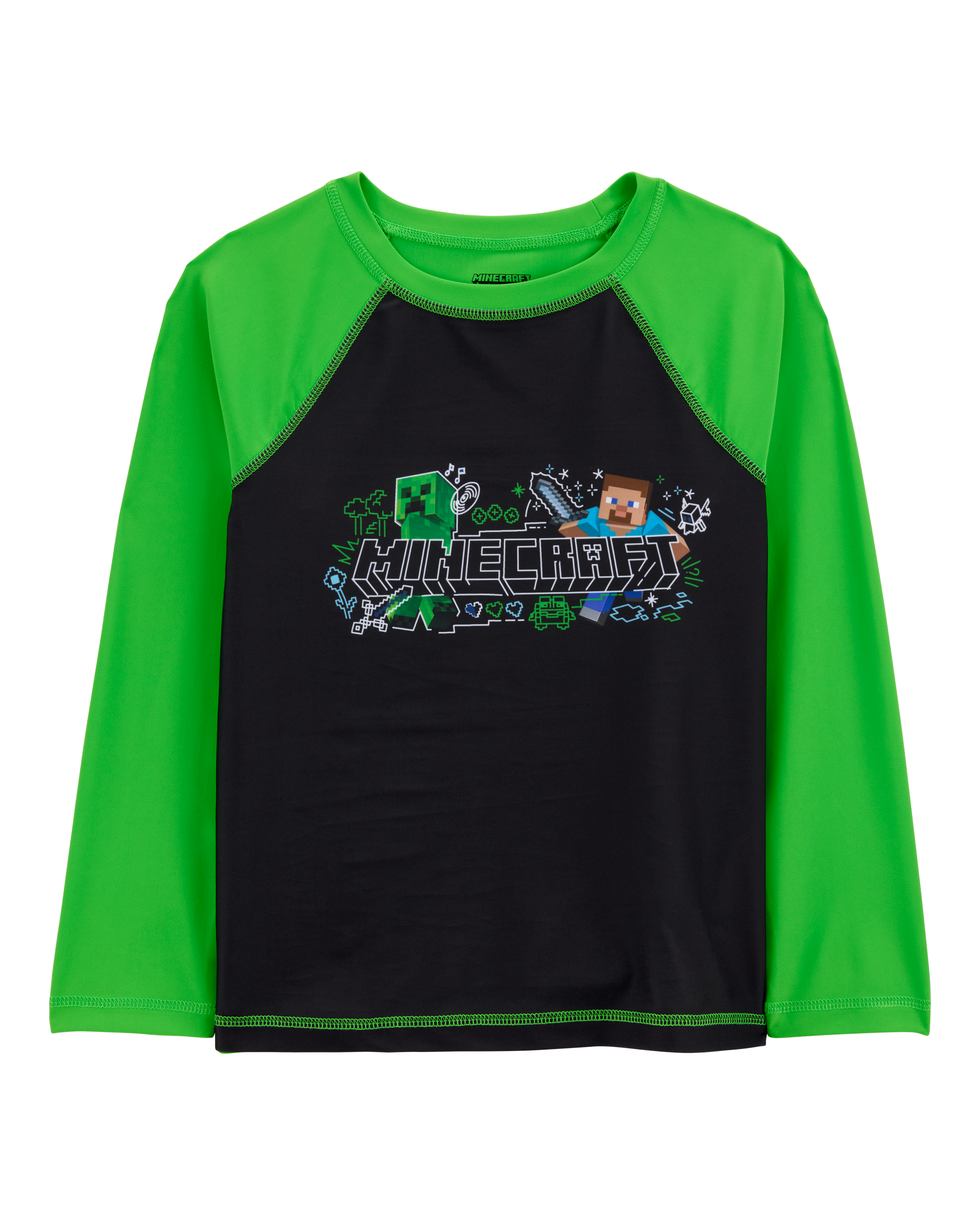 Kid 2-Piece Minecraft™ Rashguard & Swim Trunk Set