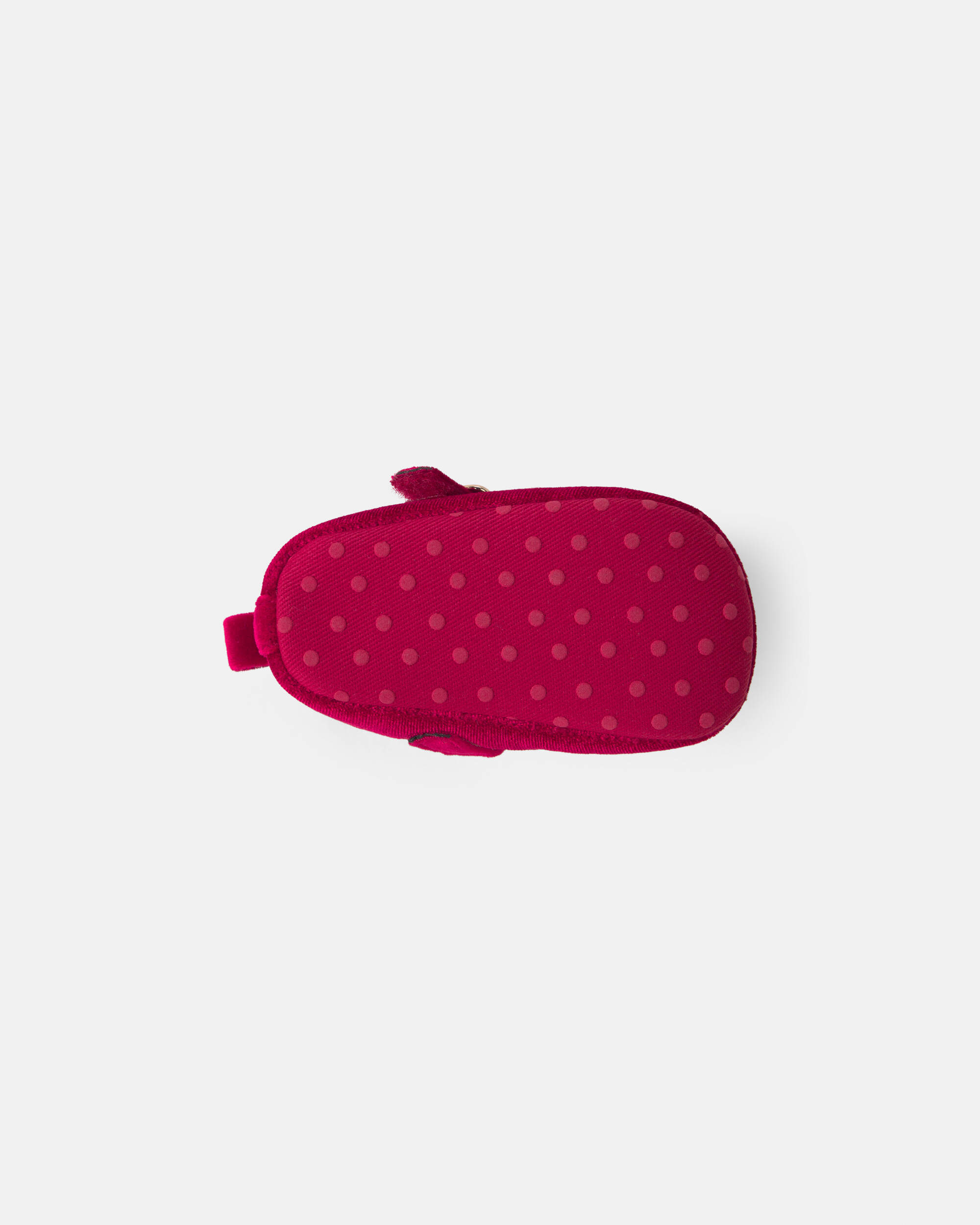 Baby Girl Mary Jane Velvety Flats - Red