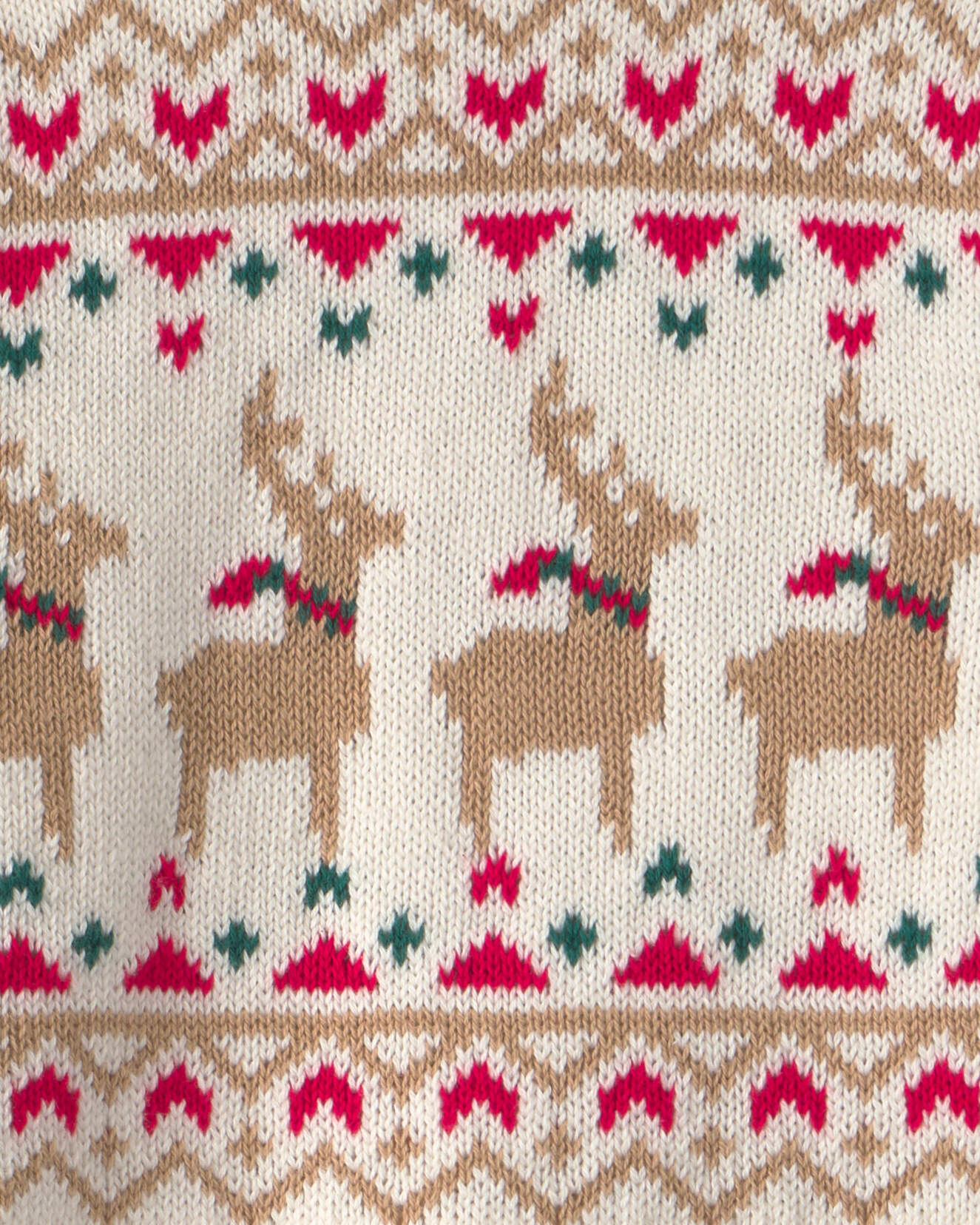 Baby Girl 2-Piece Reindeer Fair Isle Long-Sleeve Top & Pant Set - Red/Cream