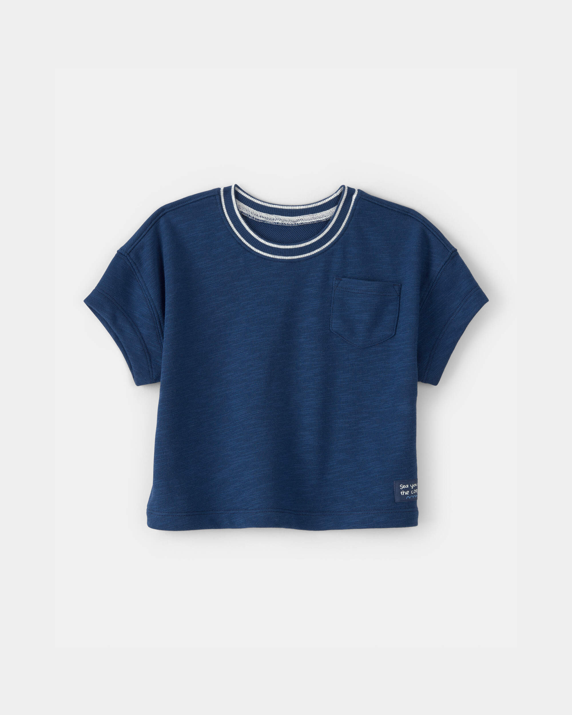 Baby Boy French Terry Pocket T-Shirt - Blue