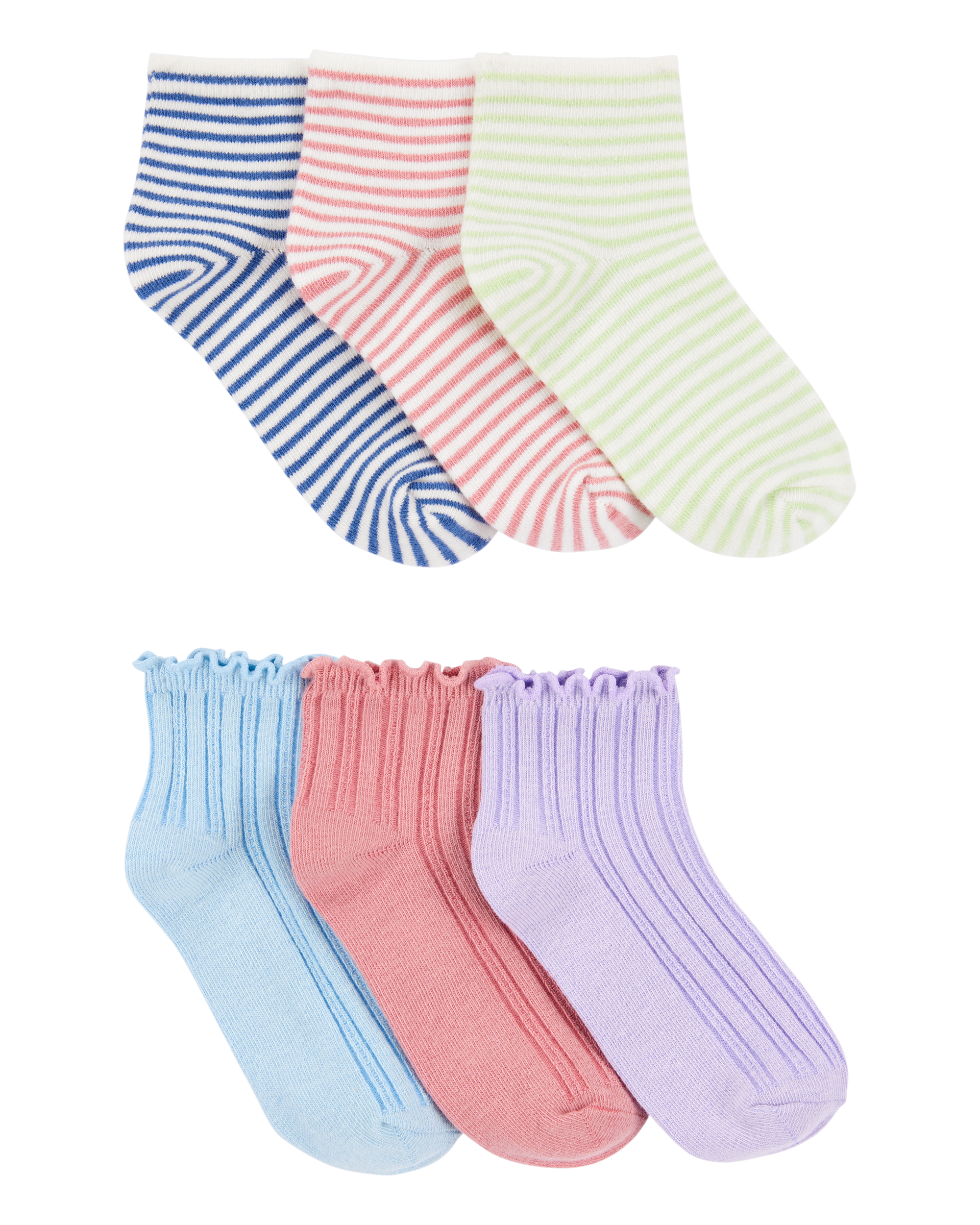 Girls 6-Pack Ankle Socks
