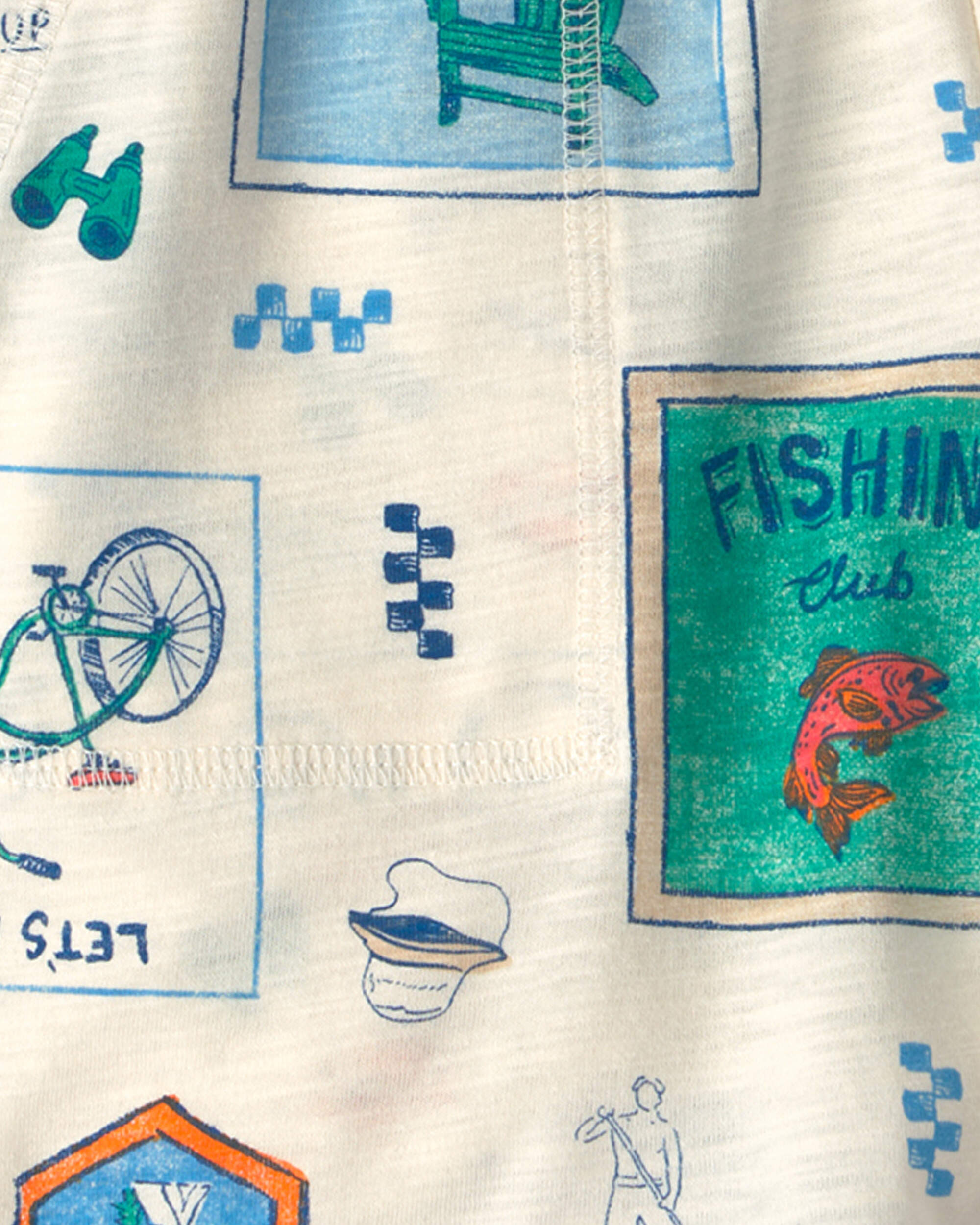 Boys Camp French Terry Shorts - Cream