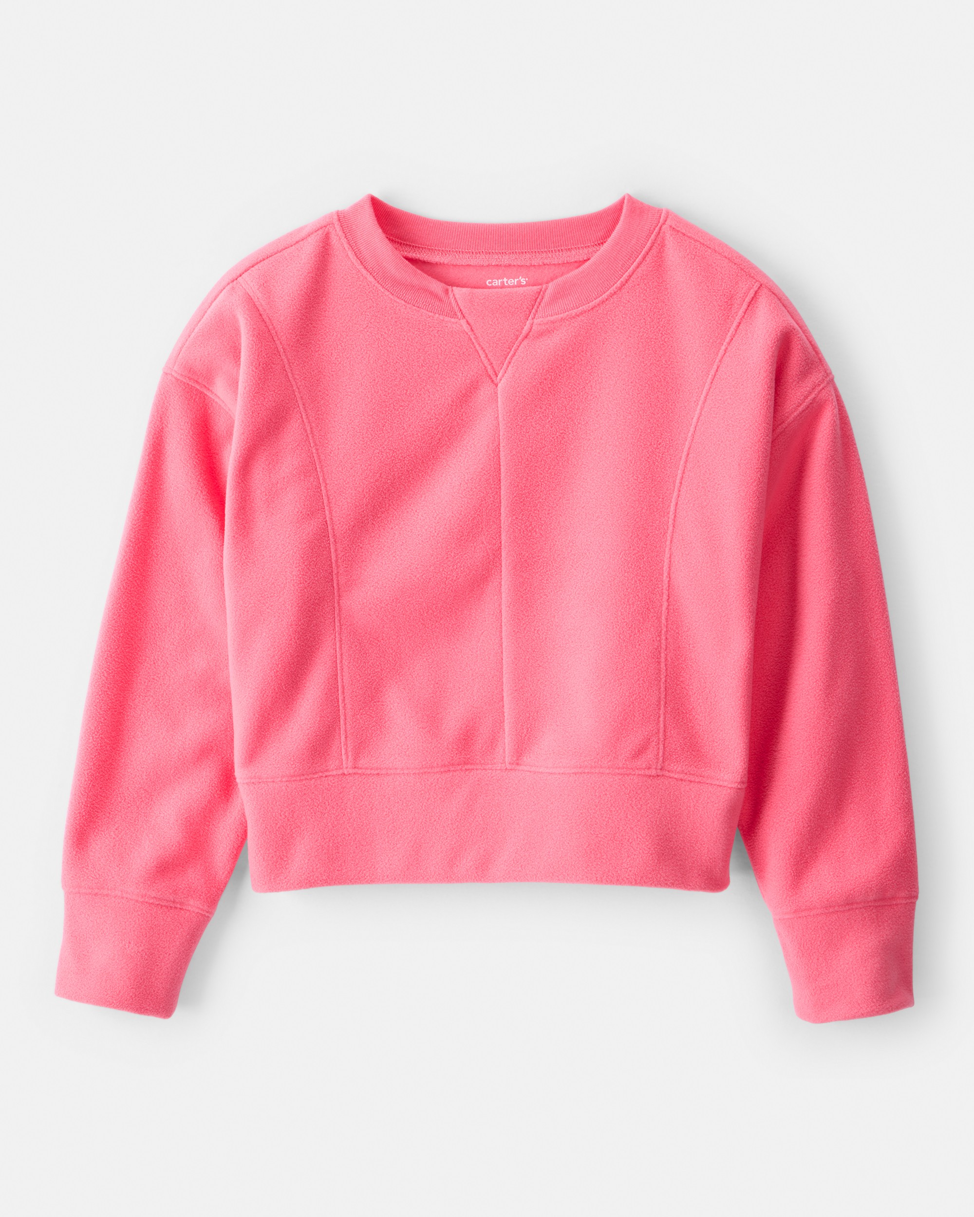 Girls Active Pullover Sweatshirt - Coral