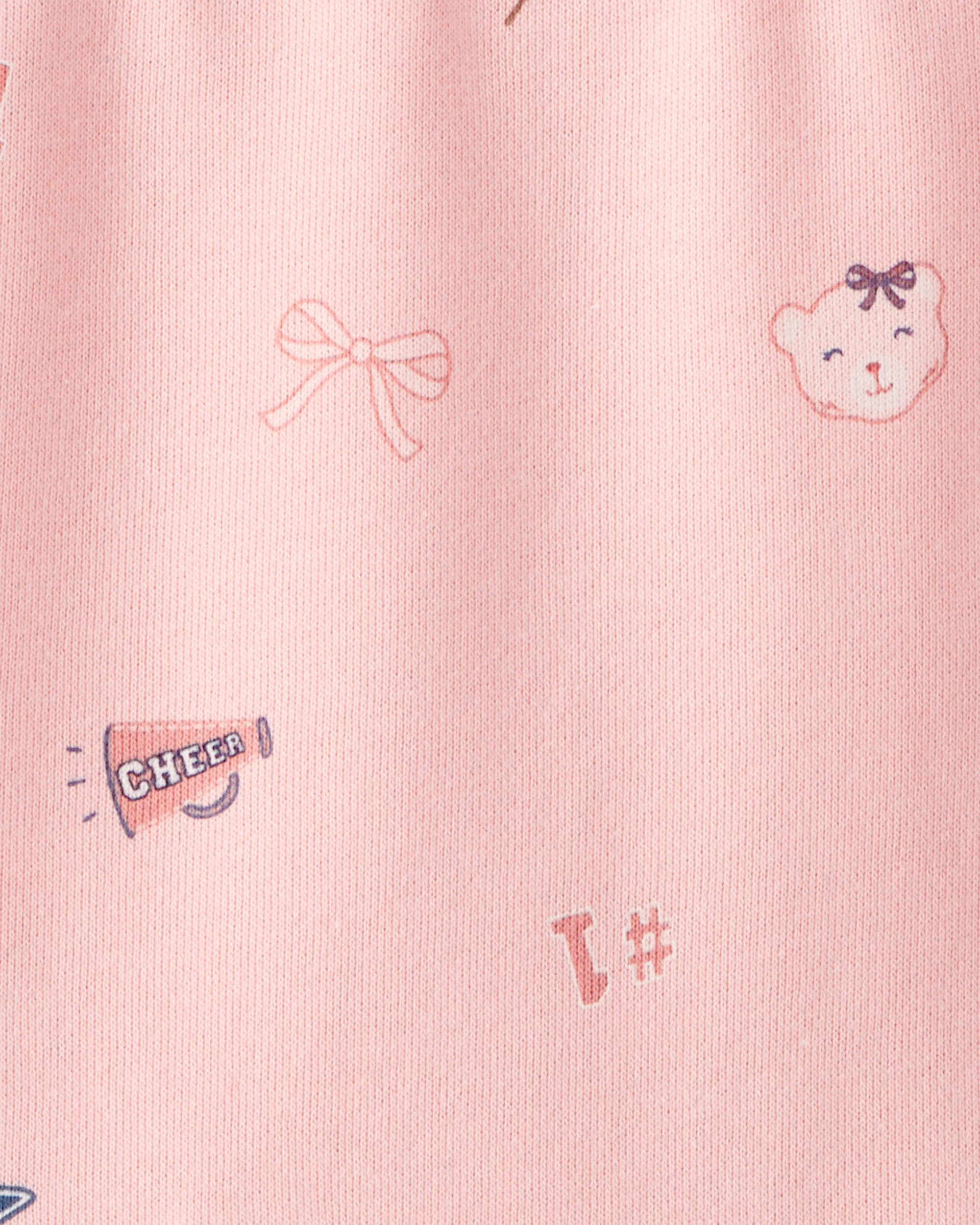 Toddler Girl French Terry Long-Sleeve Dress - Pink