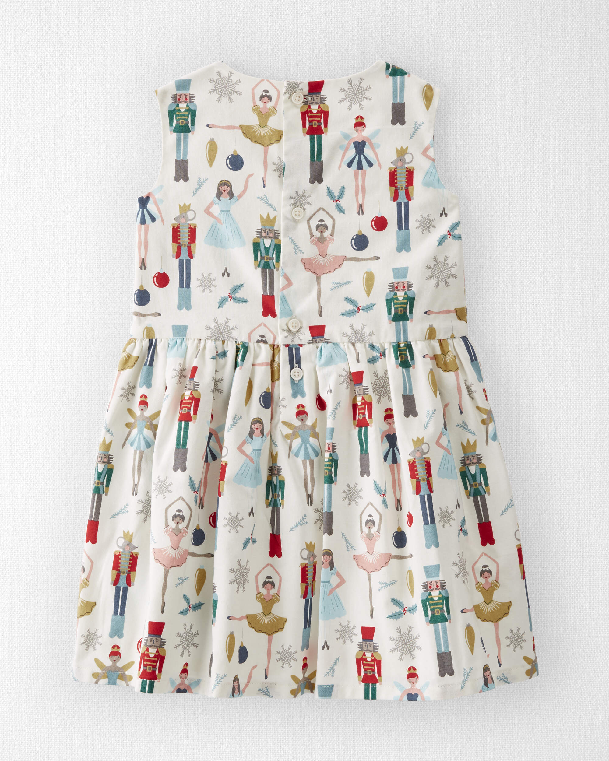 Toddler Girl Organic Cotton Dress Nutcracker Print