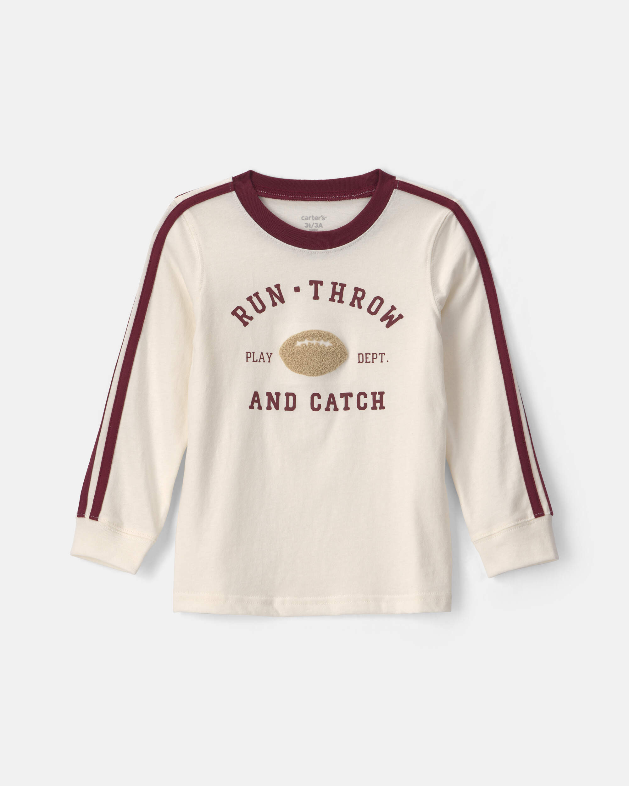 Football Long-Sleeve Graphic Tee - White
