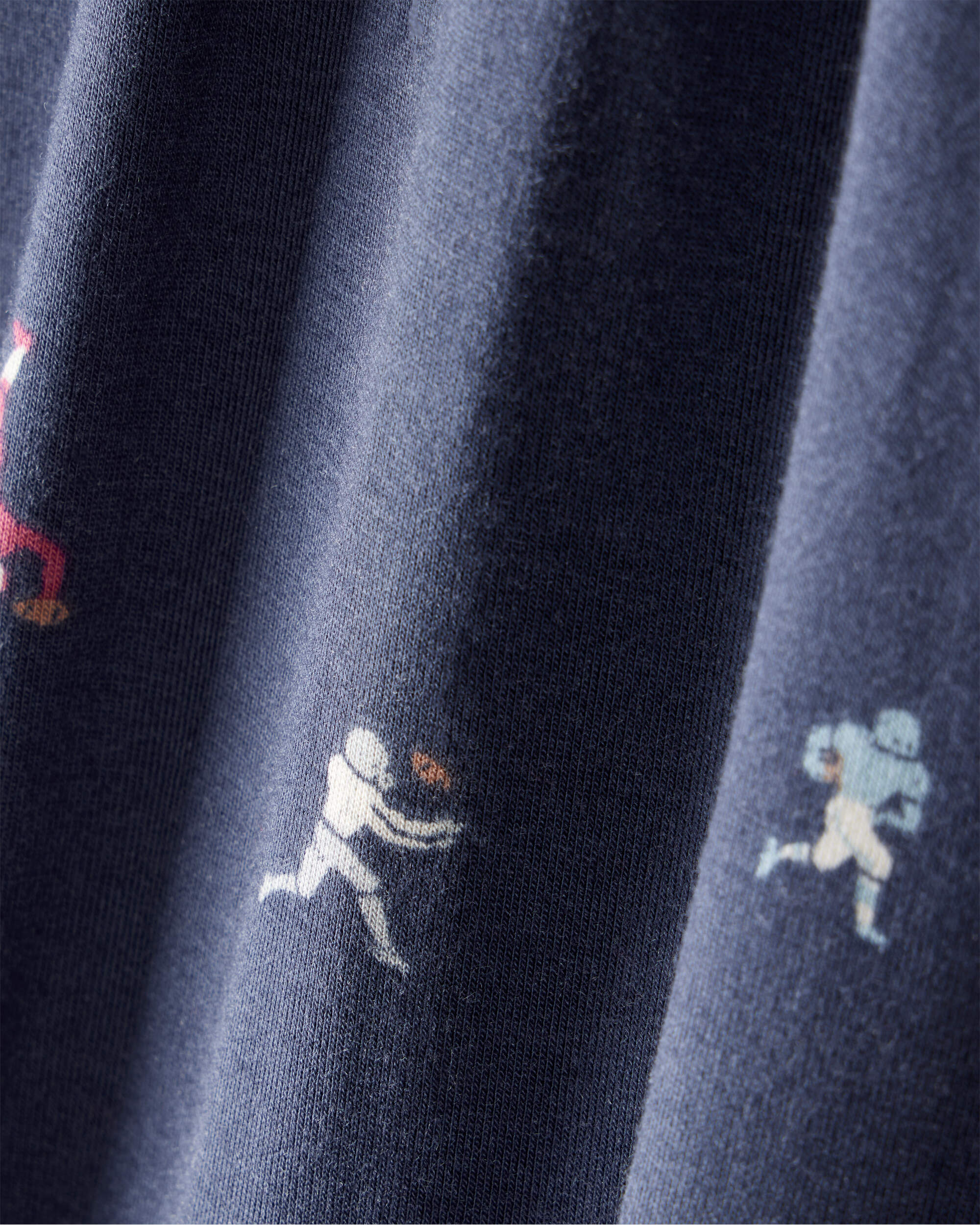 Baby Boy Football Print PurelySoft Long-Sleeve Sleeper - Blue