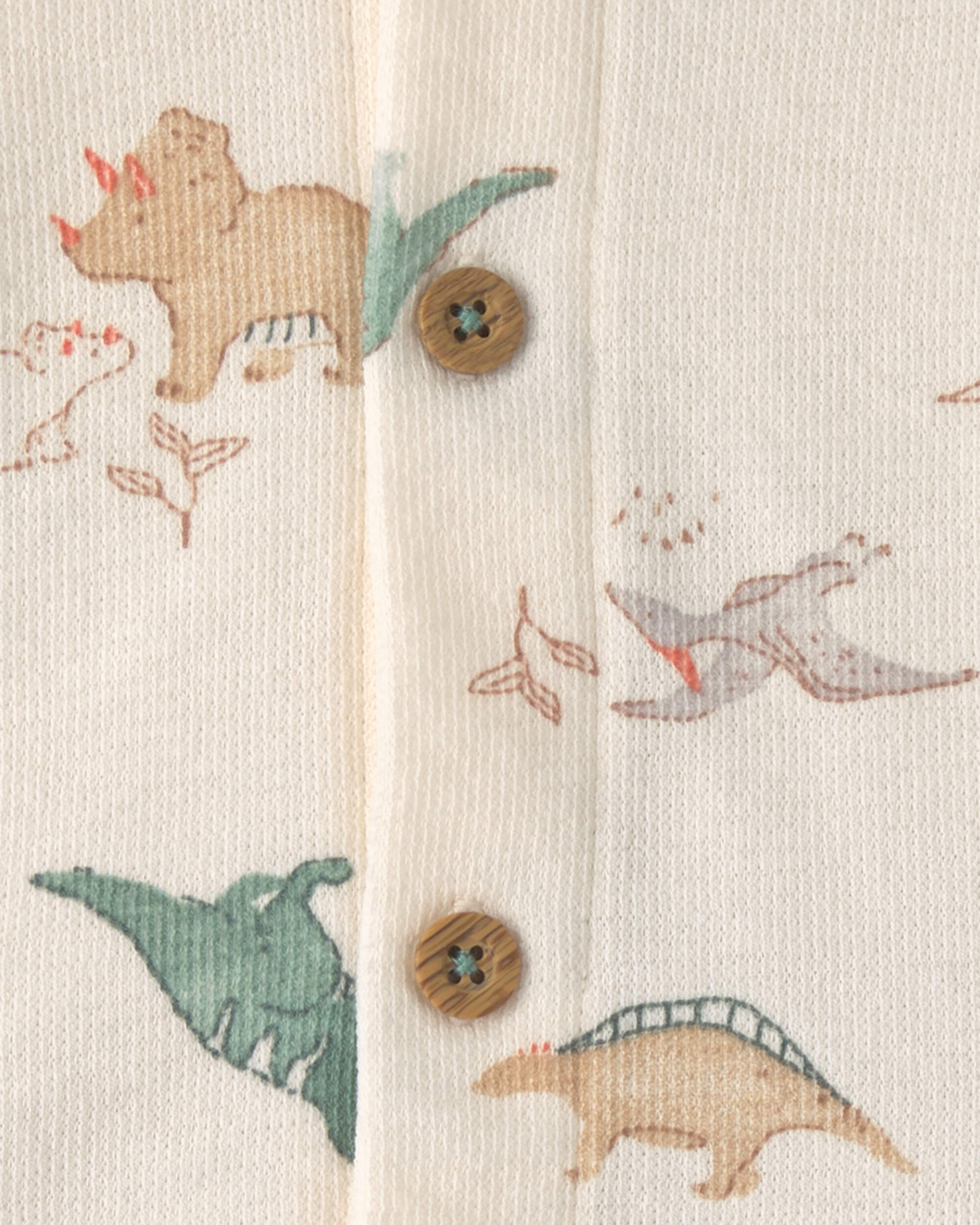 Baby Boy 3-Piece Dinosaur Layering Set - Green/Cream