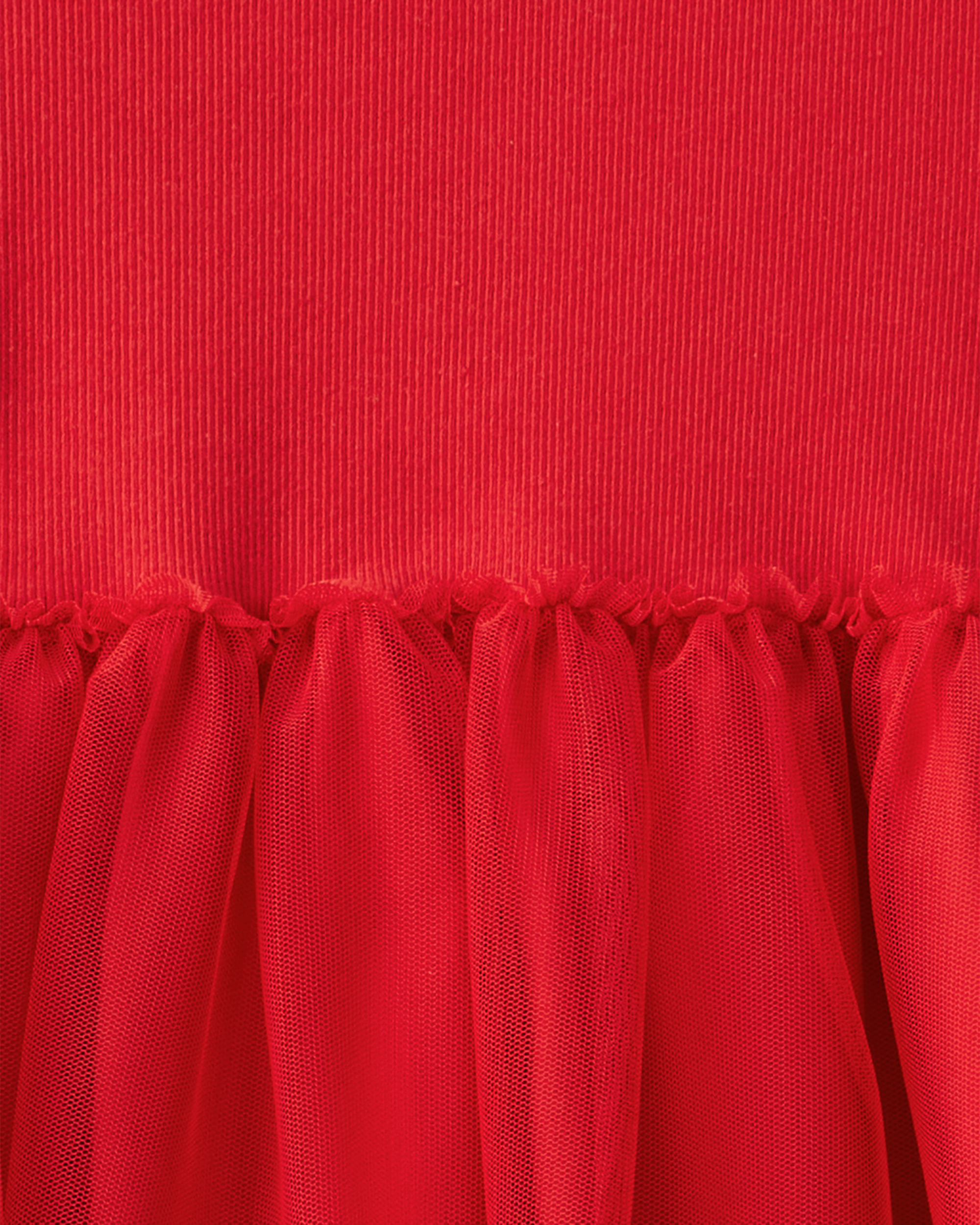 Girls Valentine's Day Tulle Top & Heart Pant Set - Red/Grey