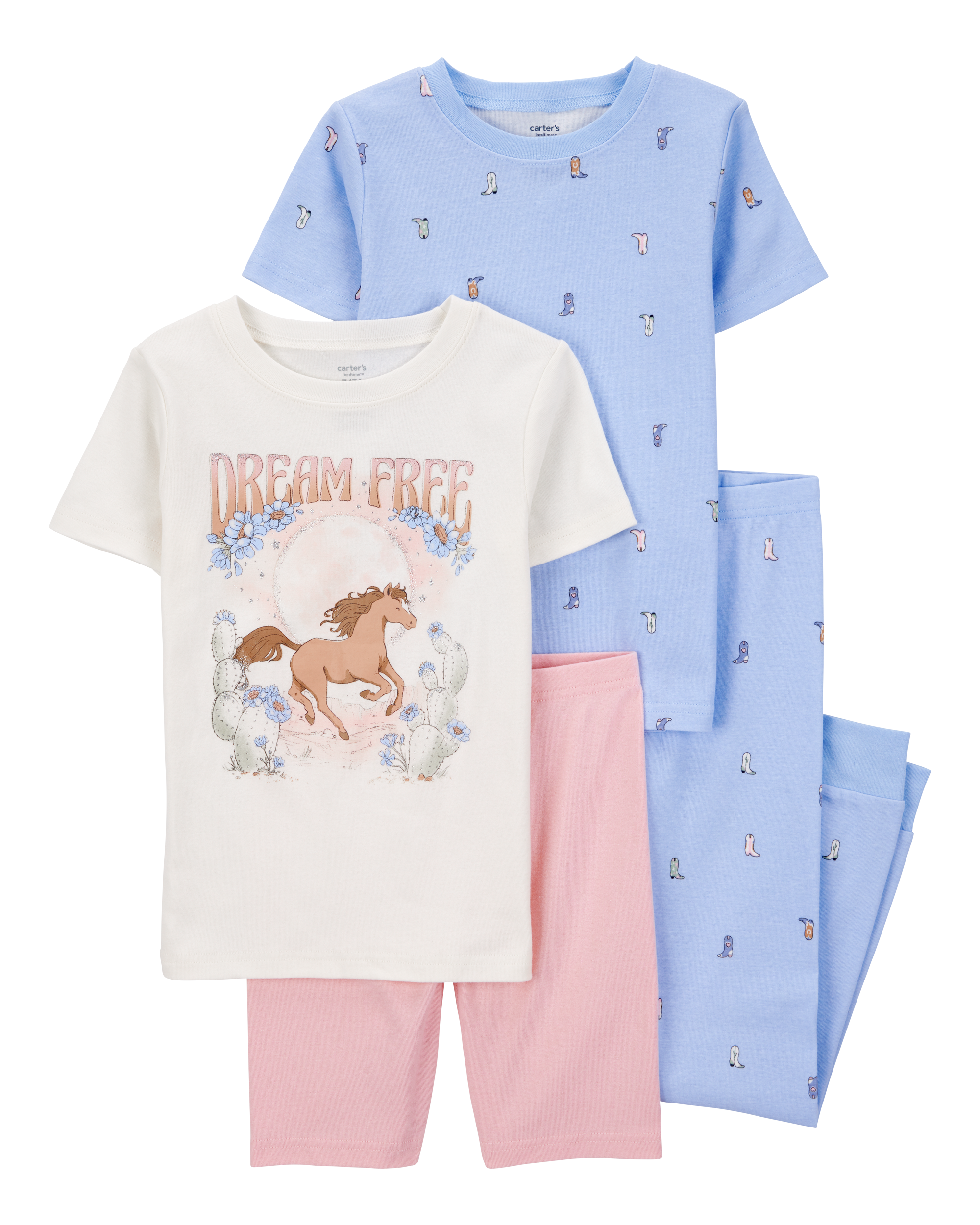 Kid 4-Piece Horse 100% Snug Fit Cotton Pyjamas