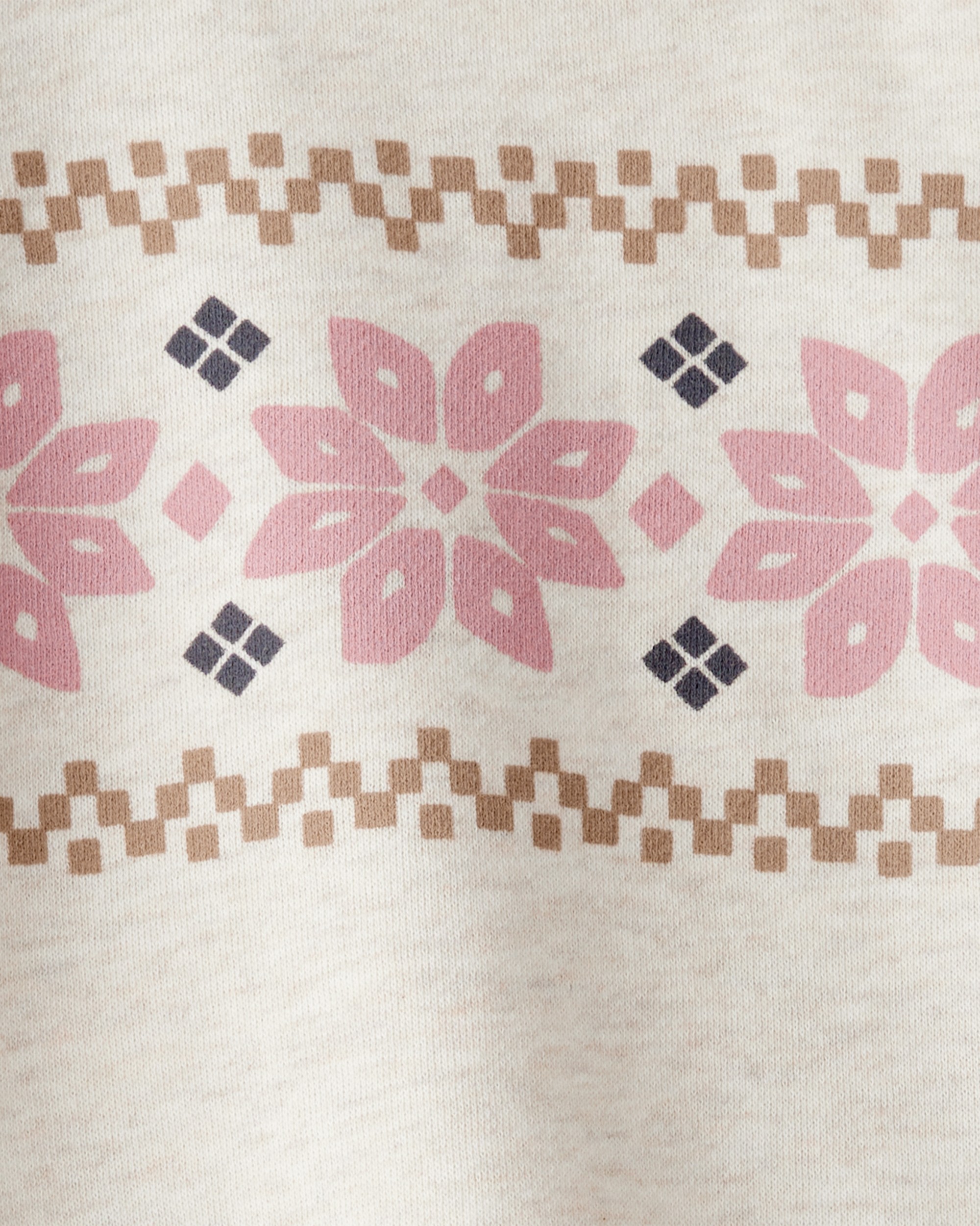 Baby Girl Fairisle Pullover & Pant Set - Ivory