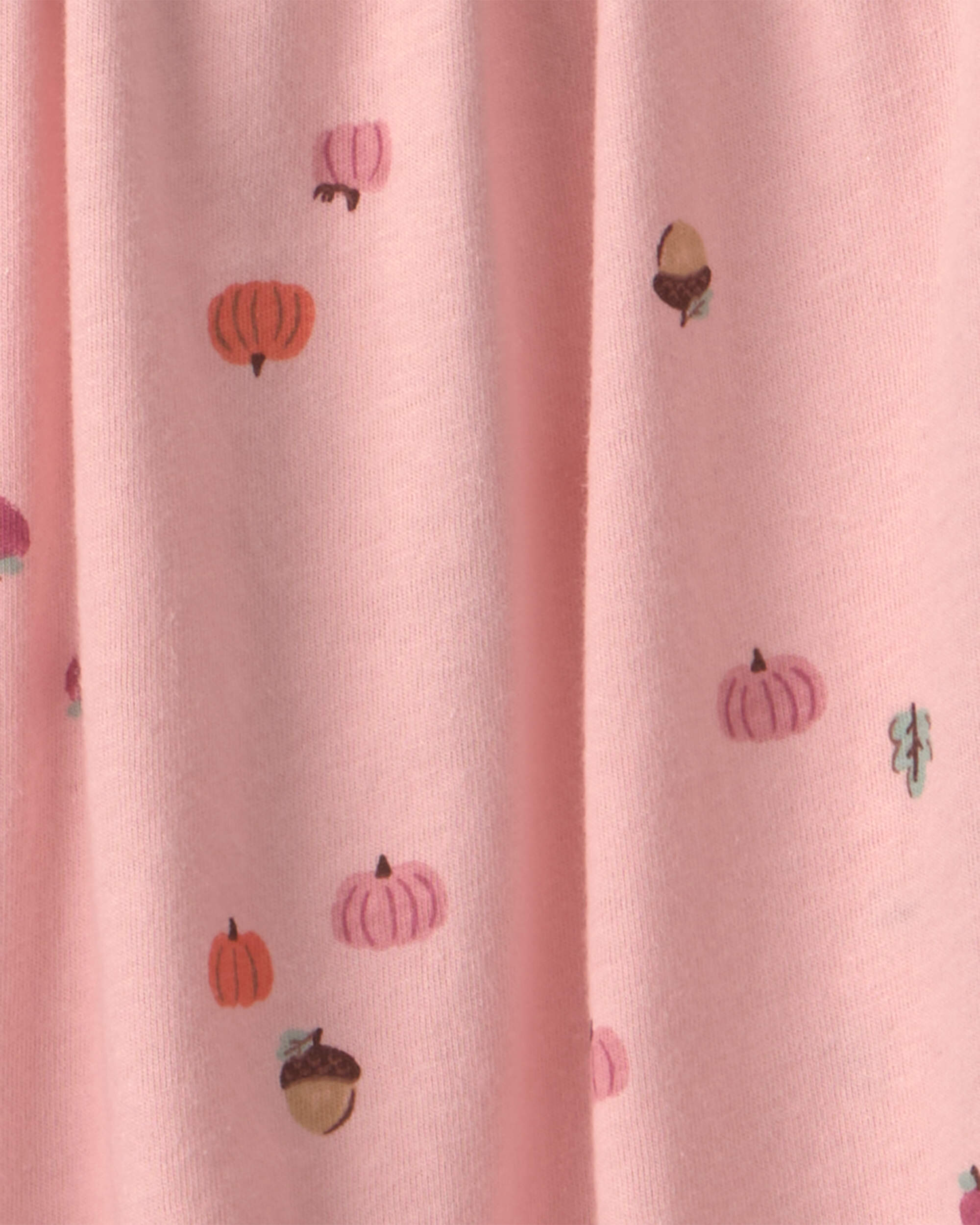 Toddler Girl Pumpkin Long-Sleeve Dress - Pink