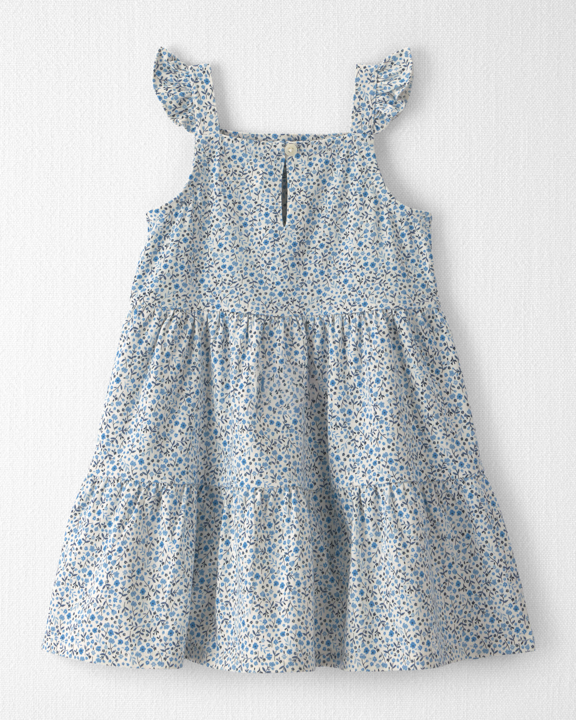 Toddler Girl Organic Cotton Tiered Dress Meadow Bloom