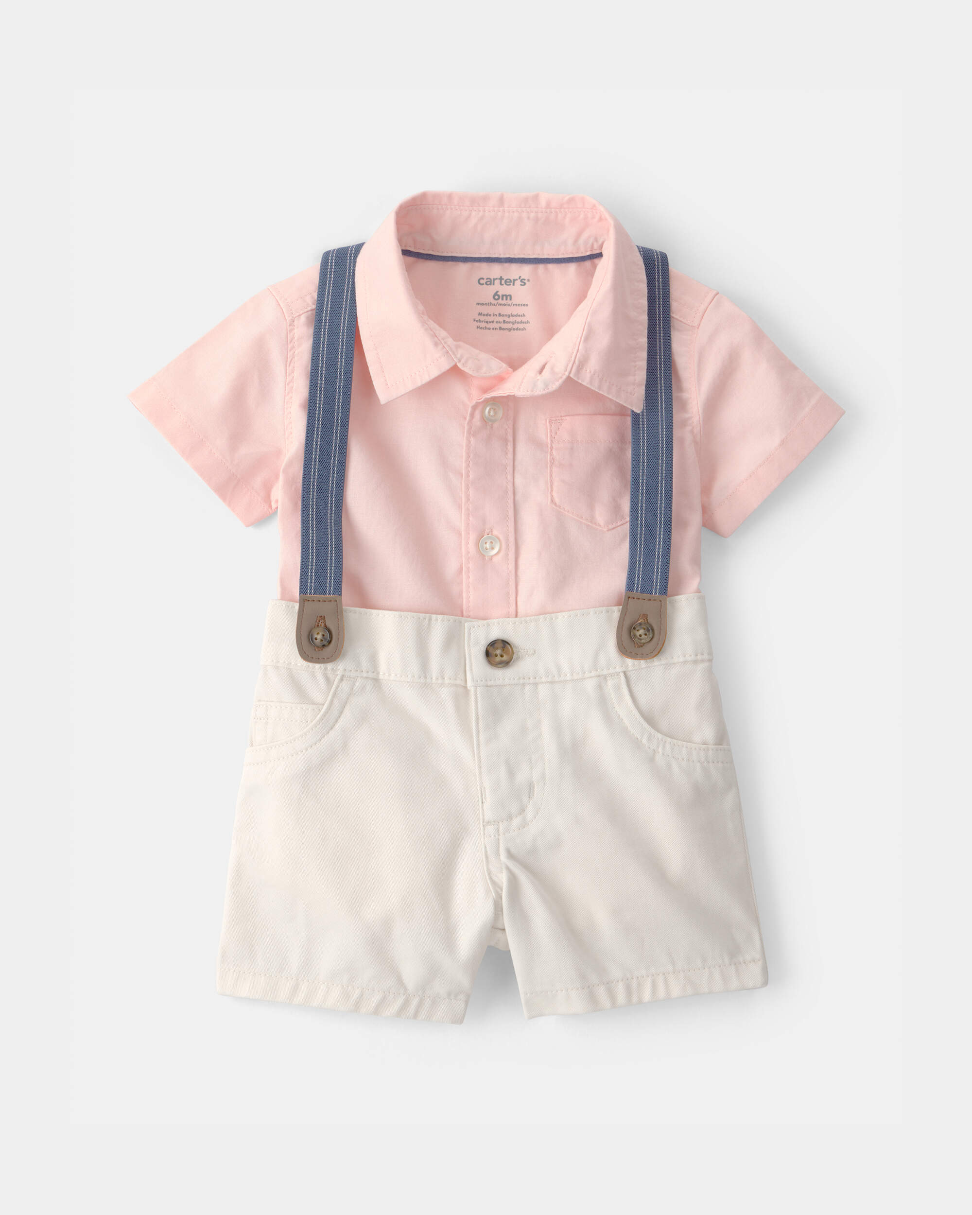 Baby Boy 2-Piece Dress-Me-Up Set - Pink