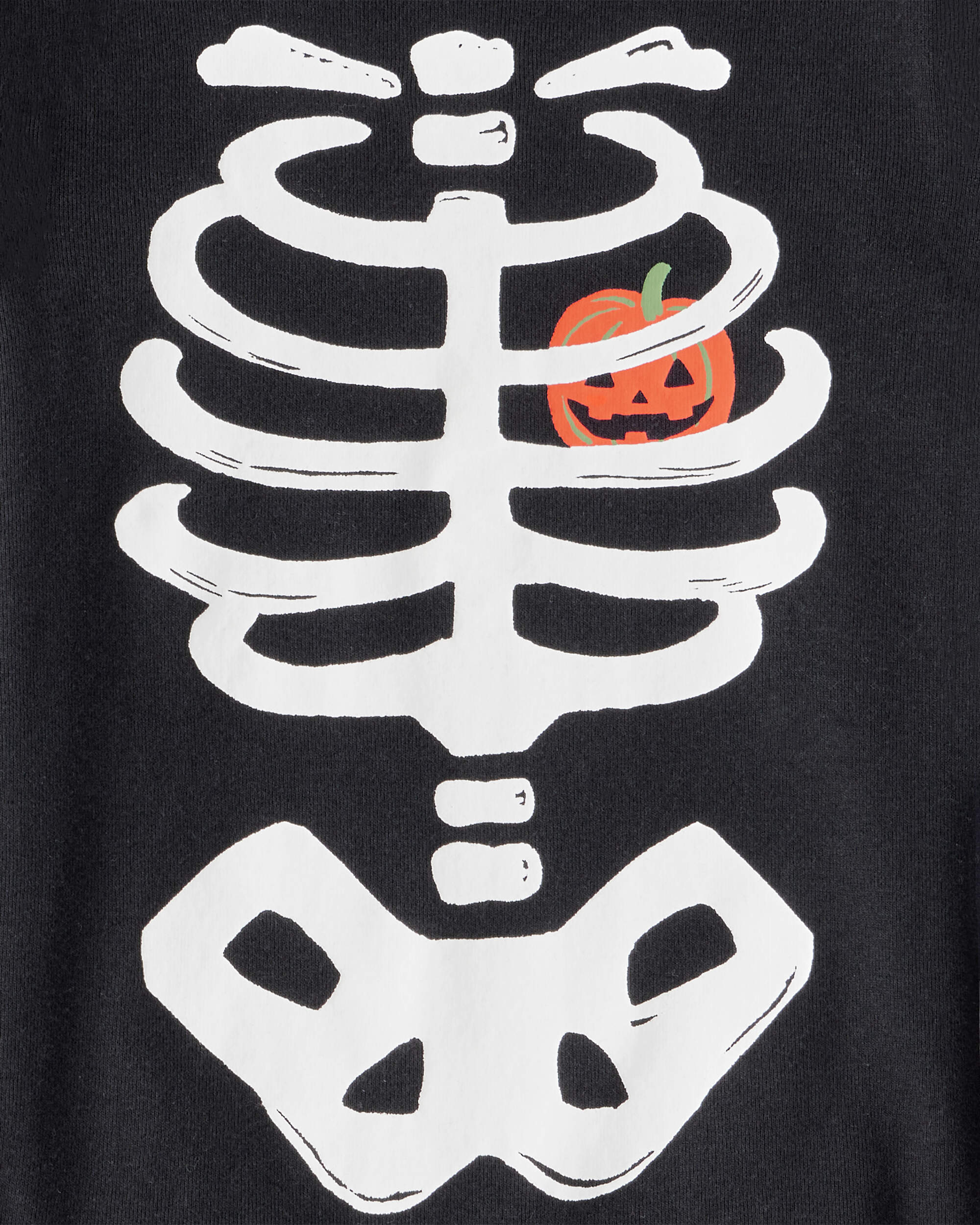 Kid 2-Piece Glow Halloween Skeleton 100% Snug Fit Cotton Pyjamas - Black