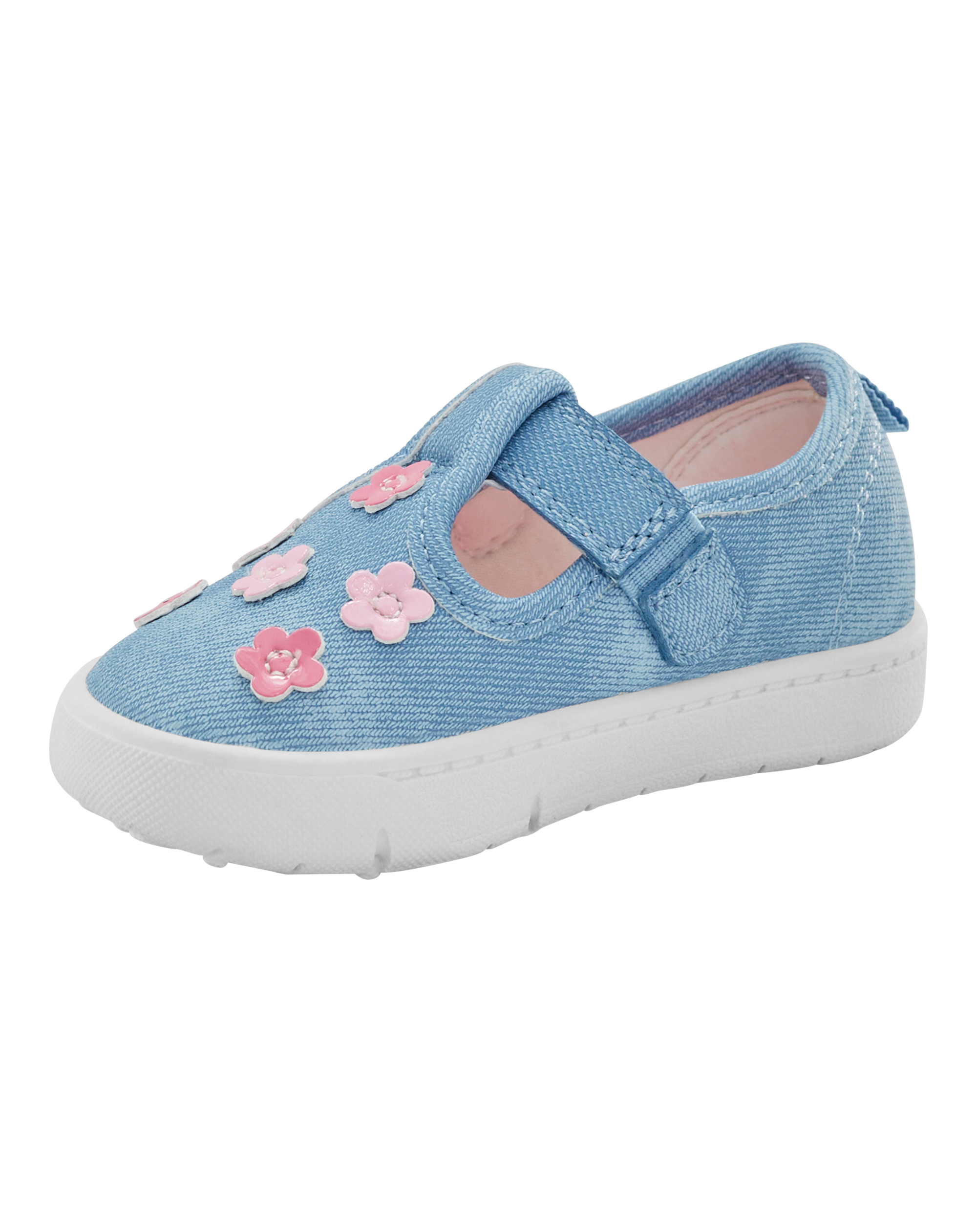 Baby Every Step® First Walker Floral Denim Sneakers - Blue