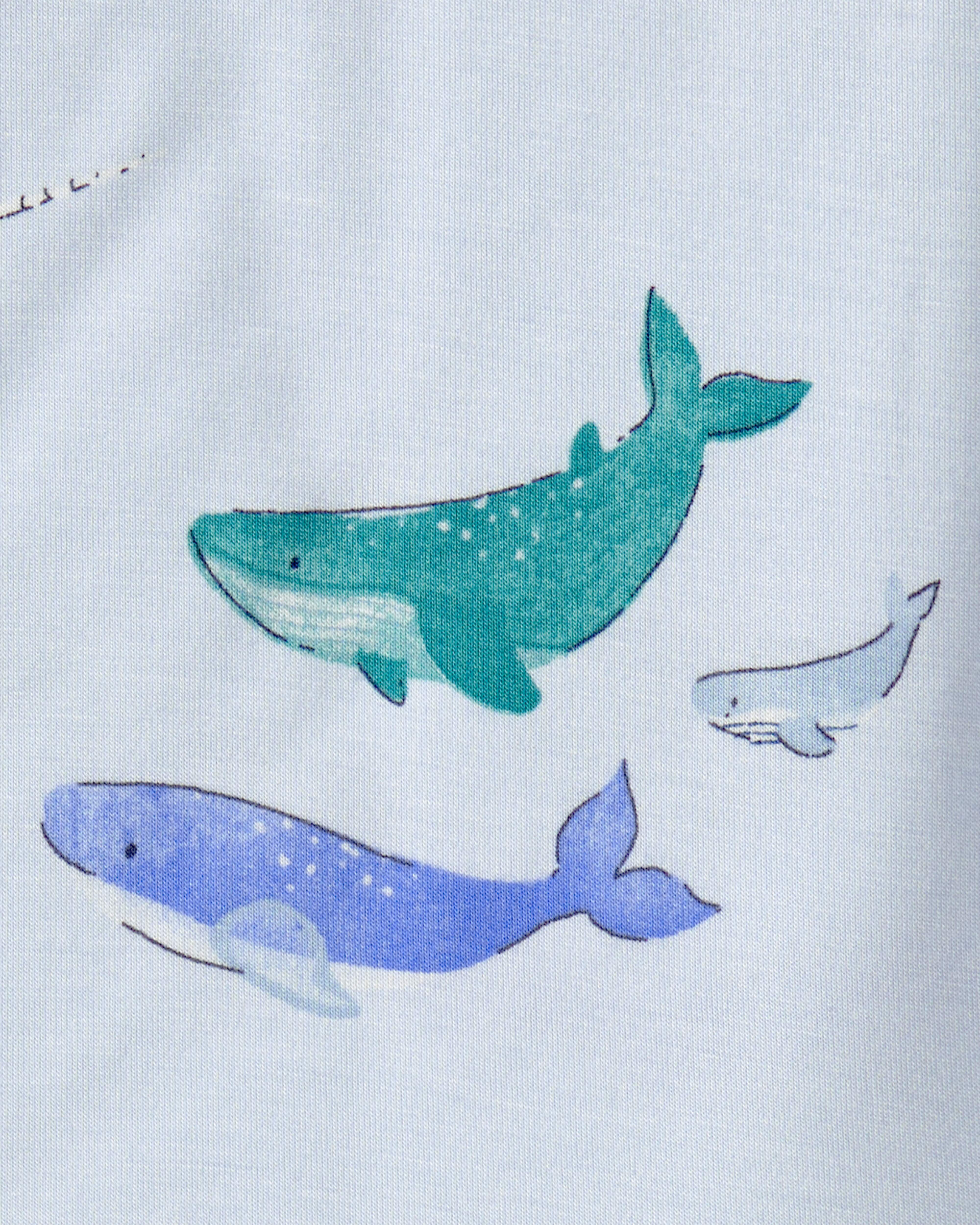 Toddler Boy Whale PurelySoft Short-Sleeve Snug Fit 2-Piece Pyjama Set - Blue