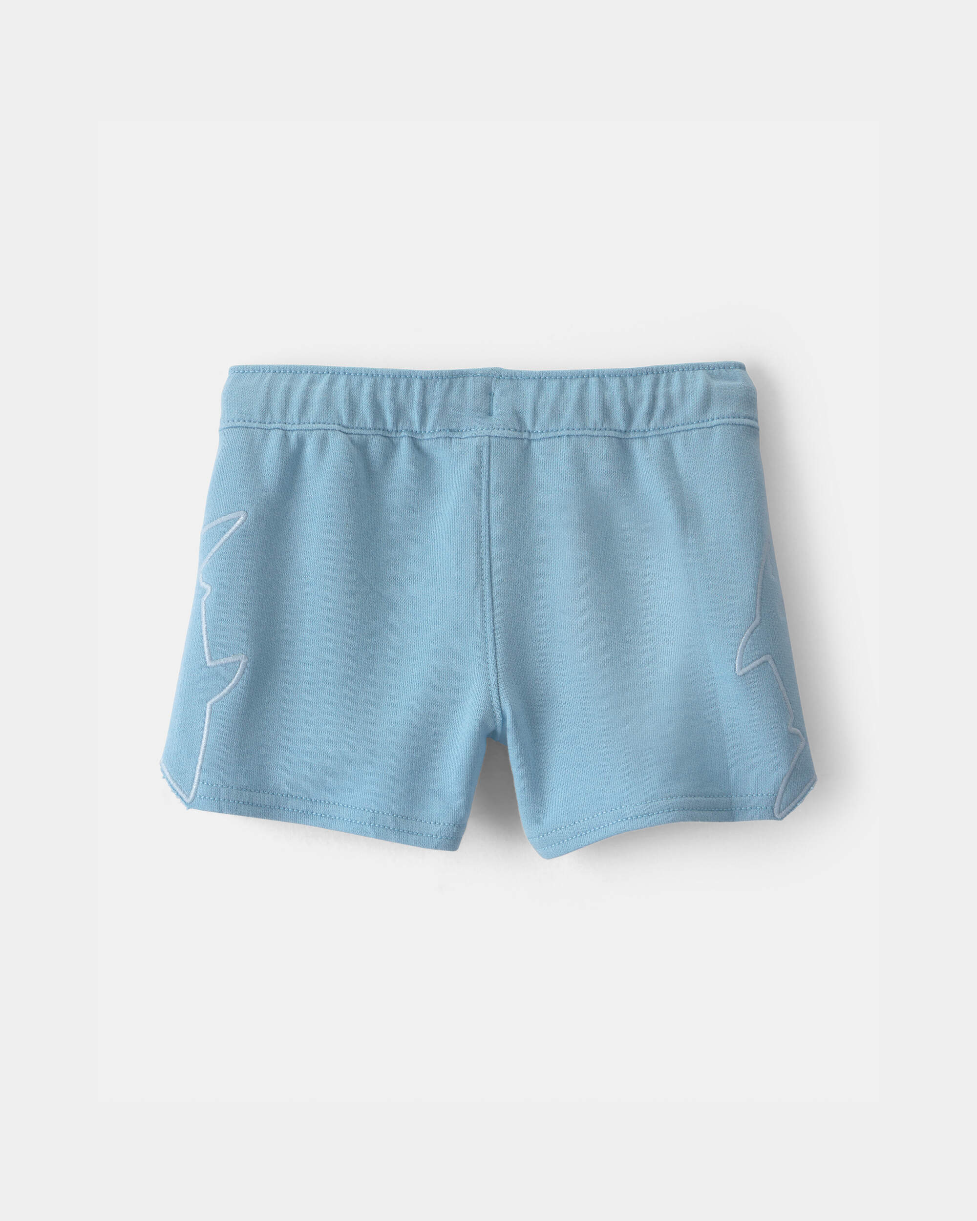 Baby Boy Shark French Terry Shorts - Blue