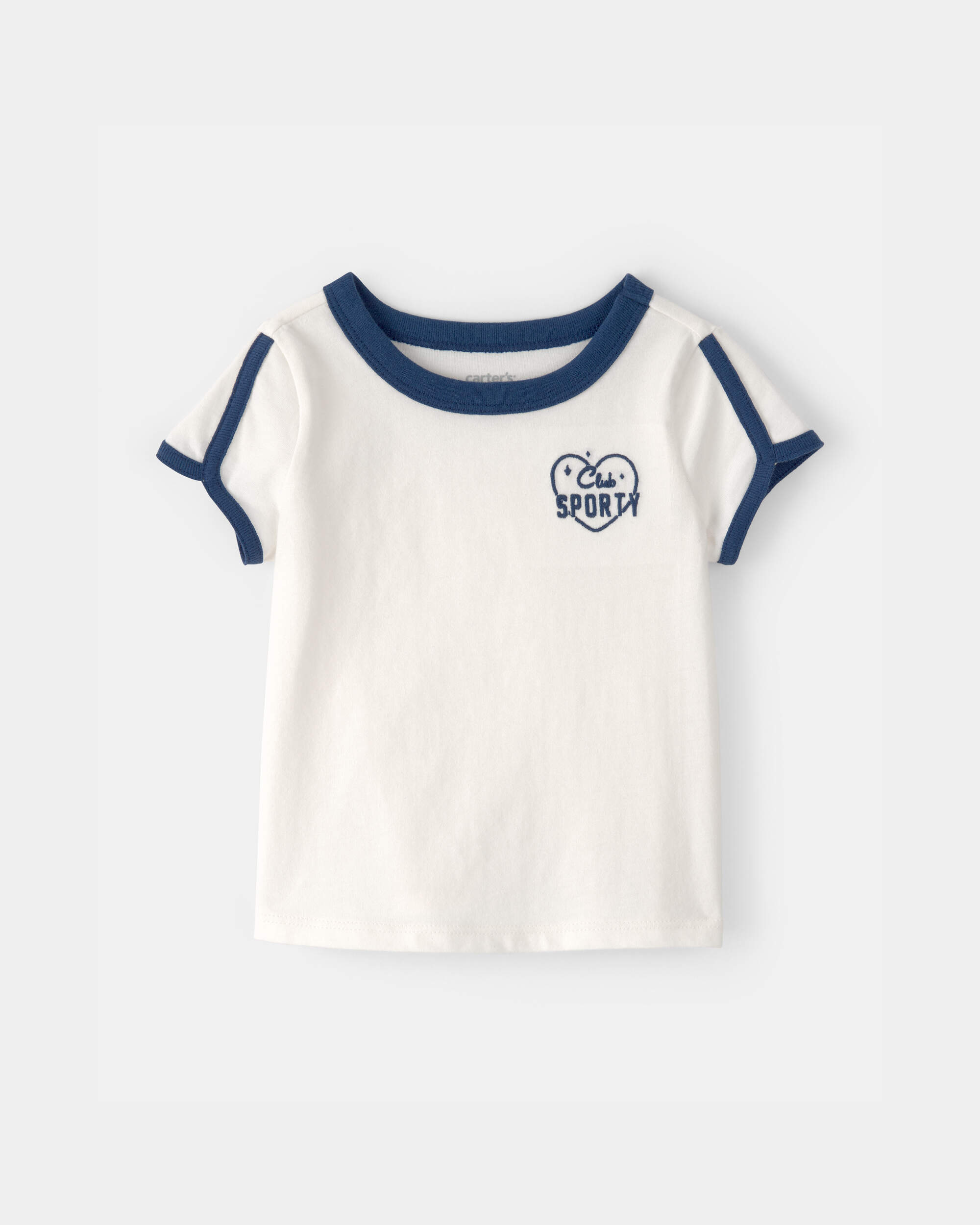 Baby Girl 'Club Sporty' Top - Ivory