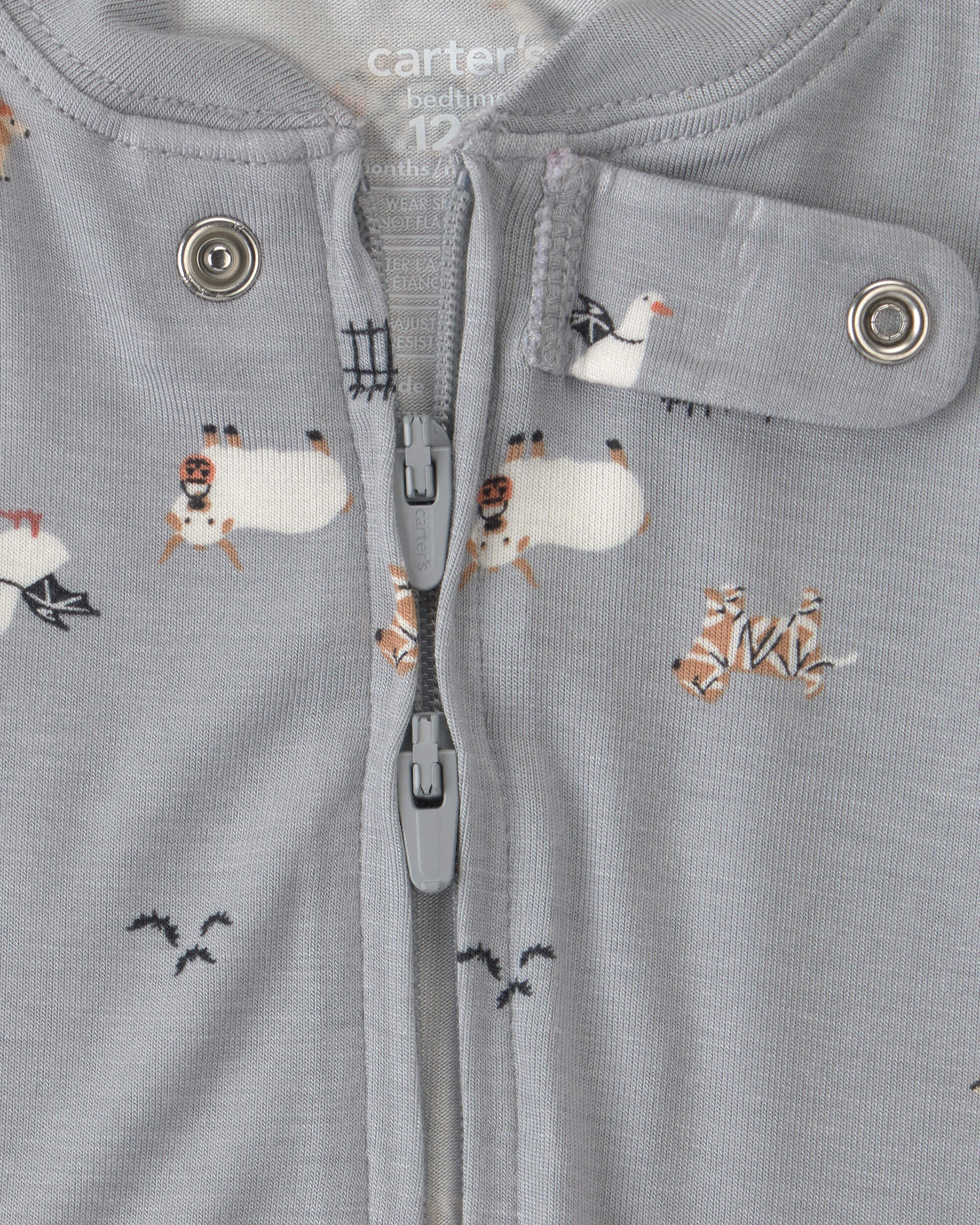 Baby 1-Piece Halloween PurelySoft™ Snug Fit Pyjama - Grey