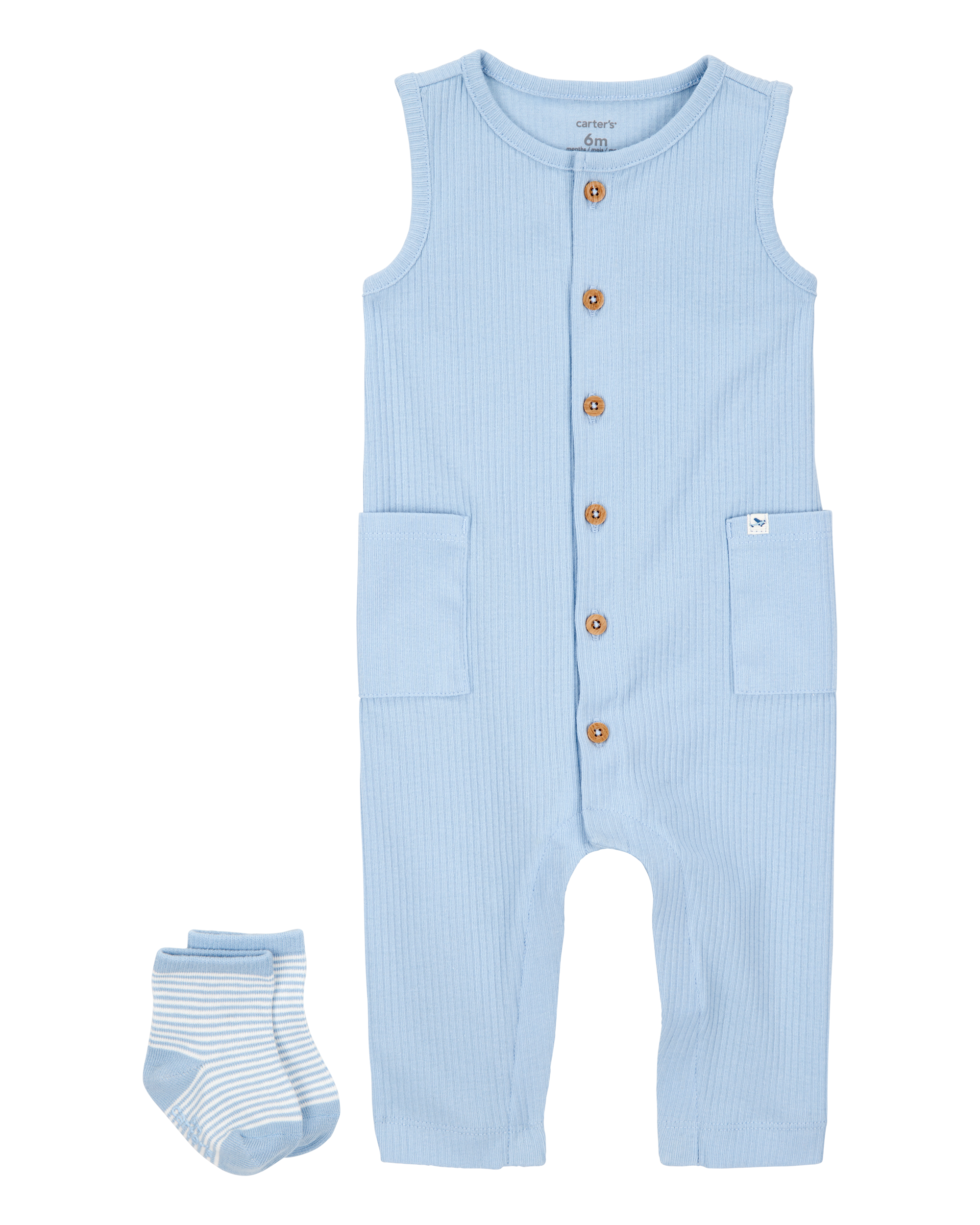 Baby 2-Piece Jumpsuit & Sock Set