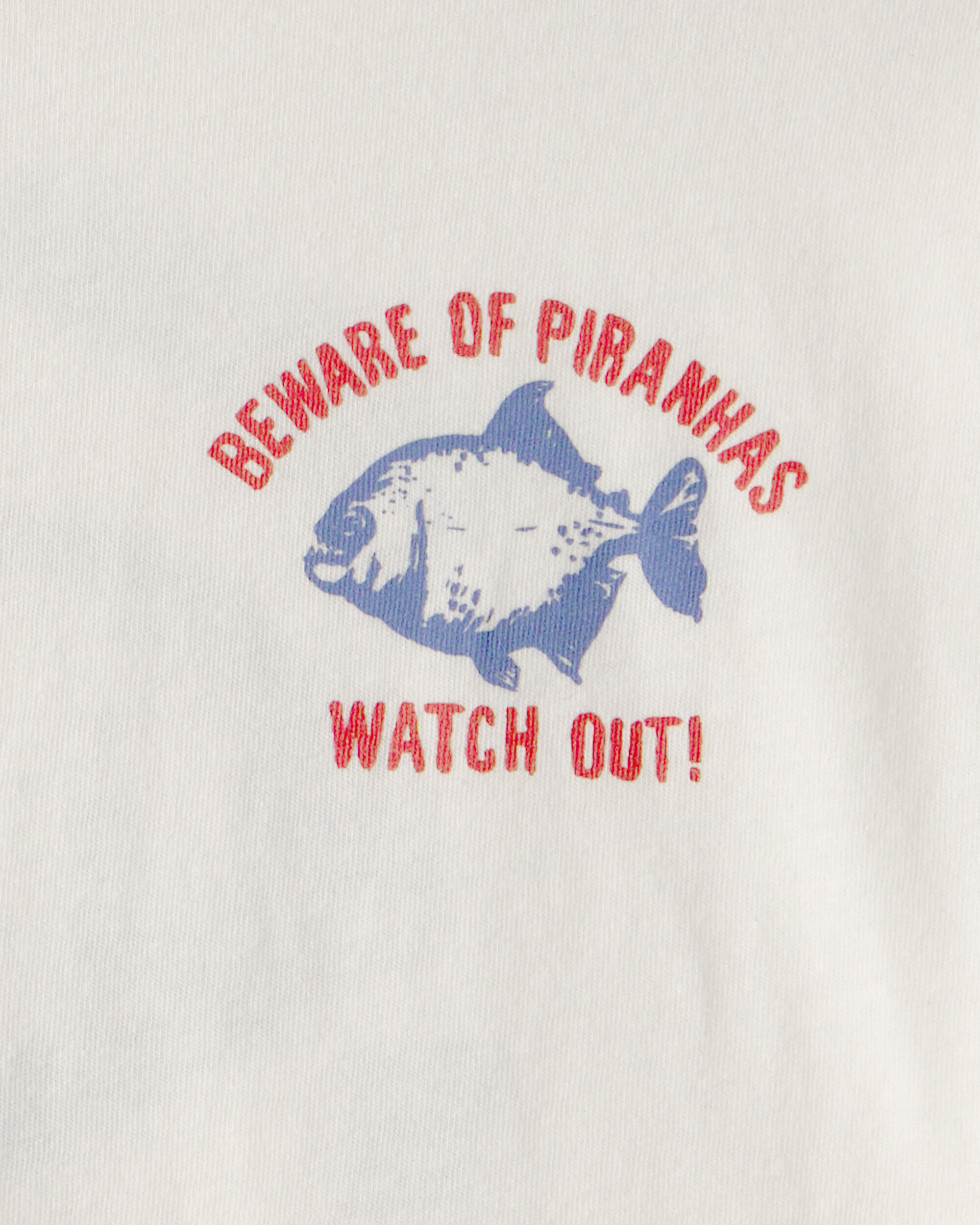 Boys Piranha Graphic Tee - Ivory