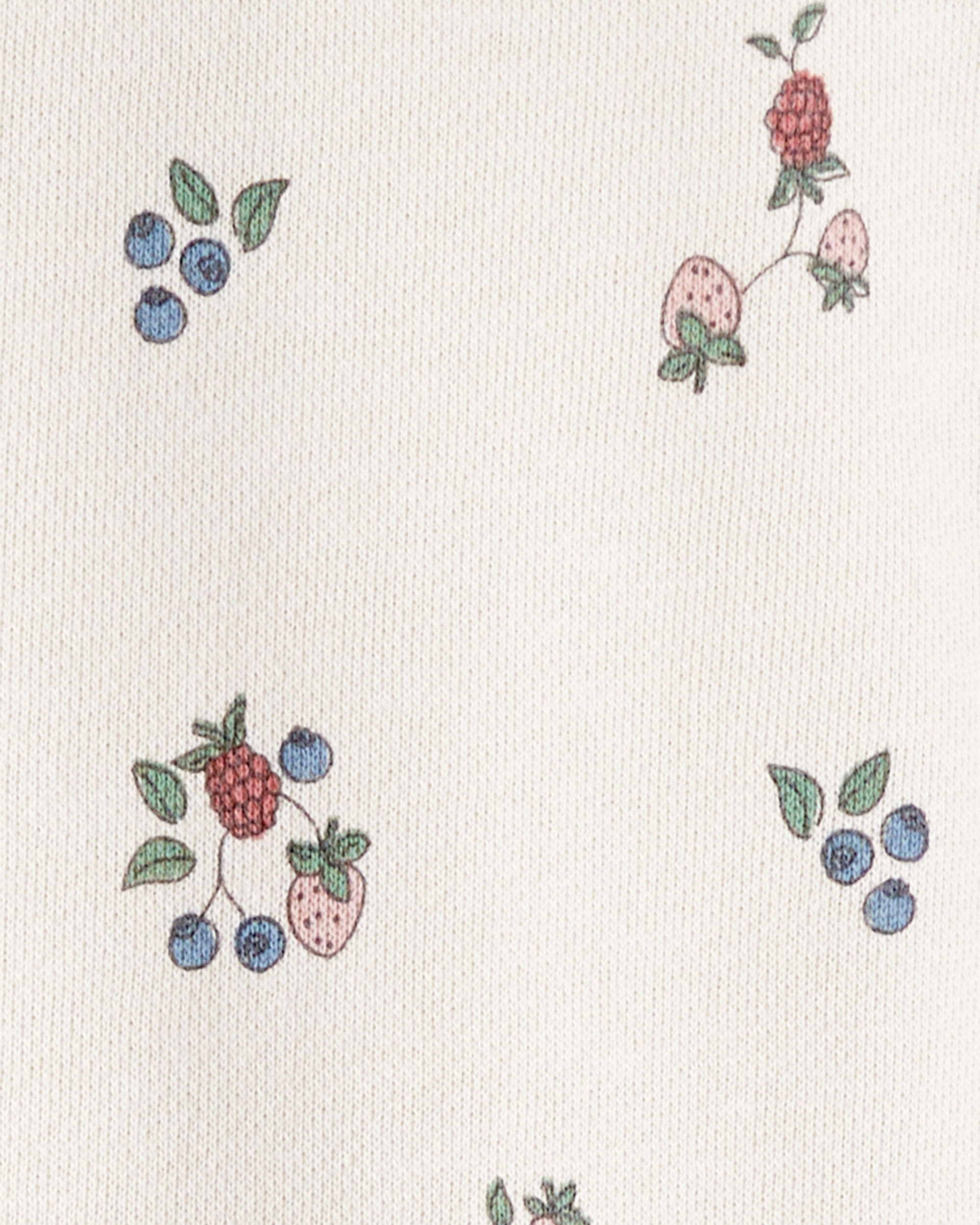 Girls Organic Cotton French Terry Sweatshirt Berry Blossom Print