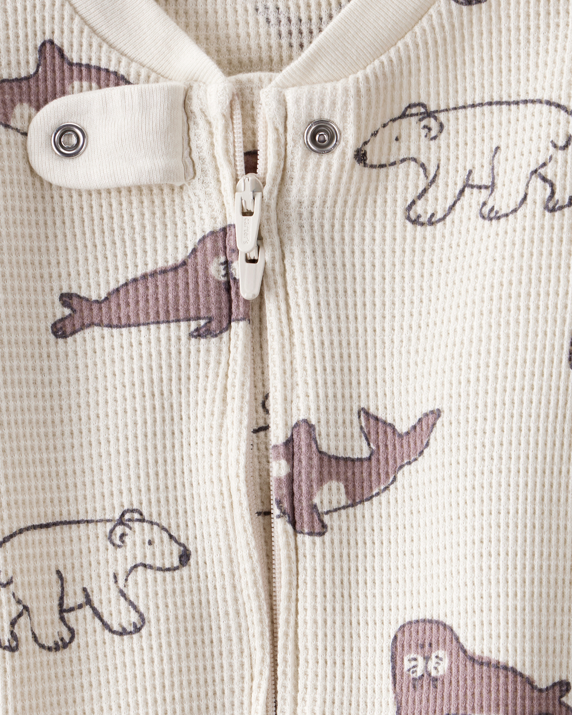 Baby Waffle Knit Sleep & Play Pyjamas Made with Organic Cotton Artic Friends Print