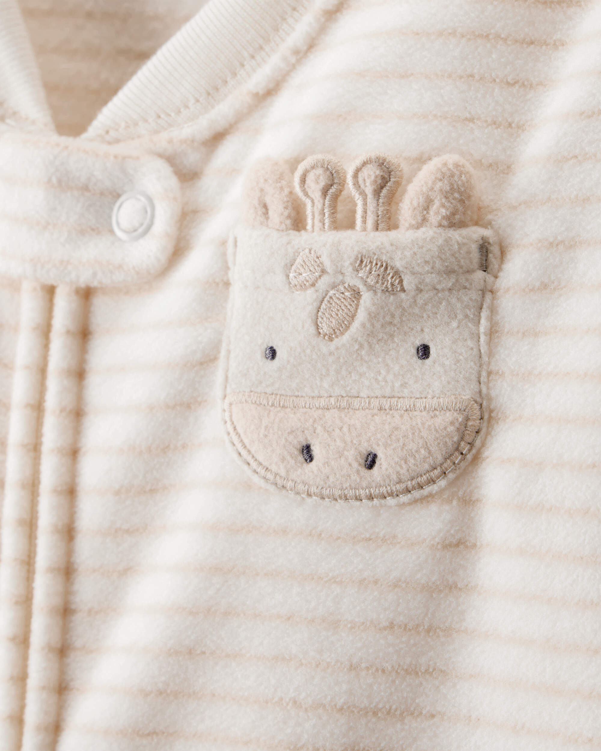 Baby Loose Fit Long-Sleeve Wearable Blanket - White