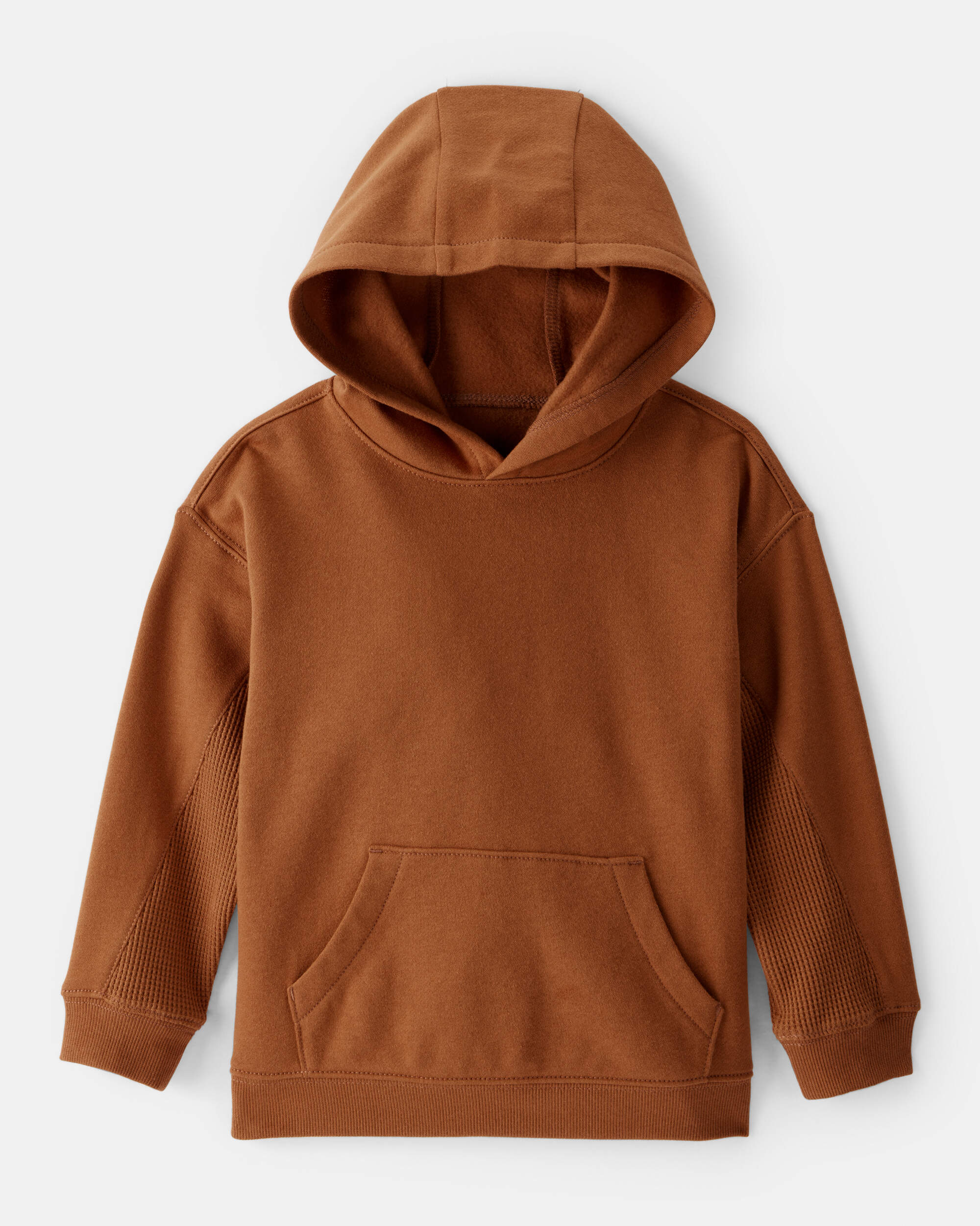 Toddler Boy Solid Fleece Long-Sleeve Hoodie - Brown