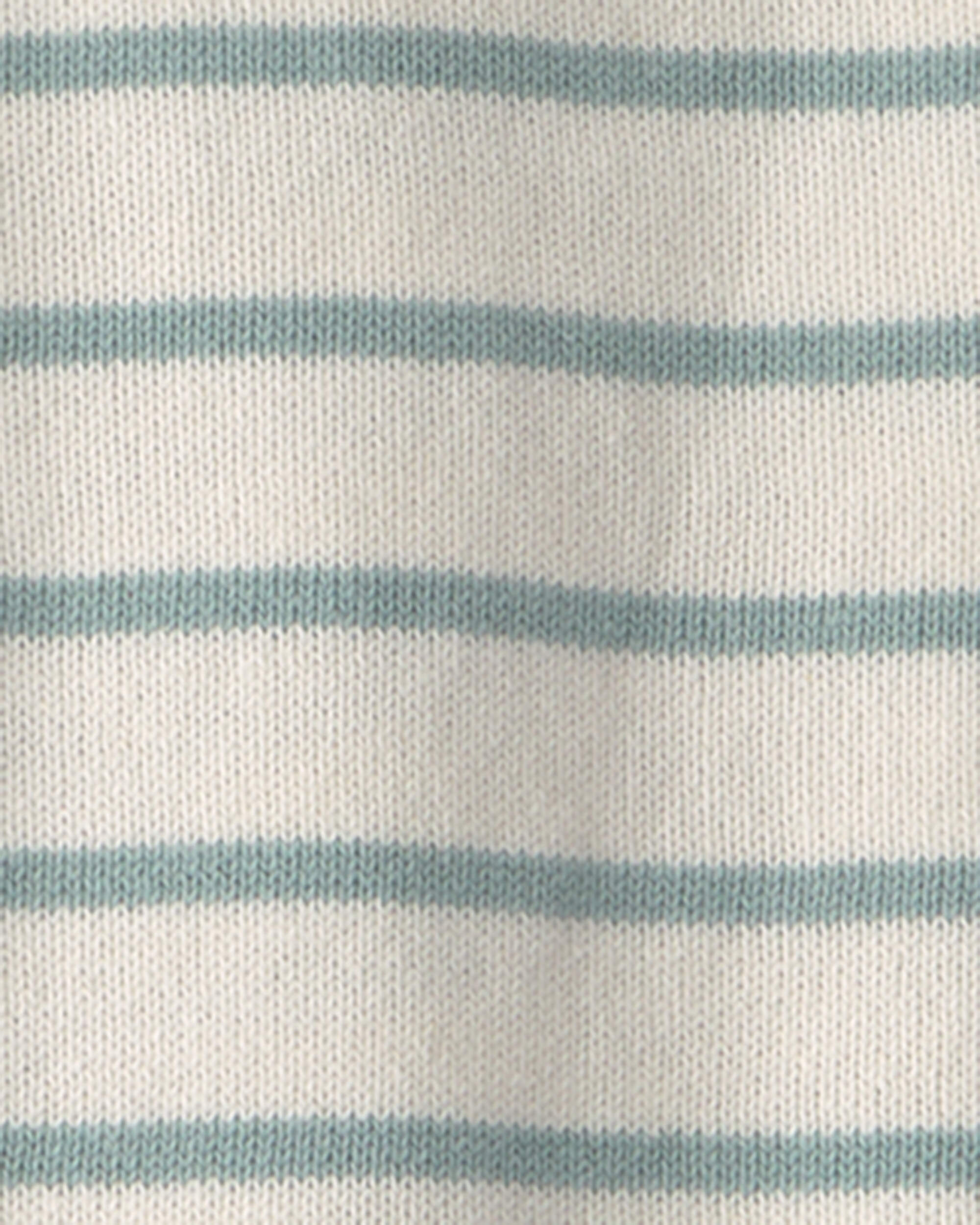 Toddler Boy 2-Piece Knit Top & Short Set Made with Organic Cotton Stripes