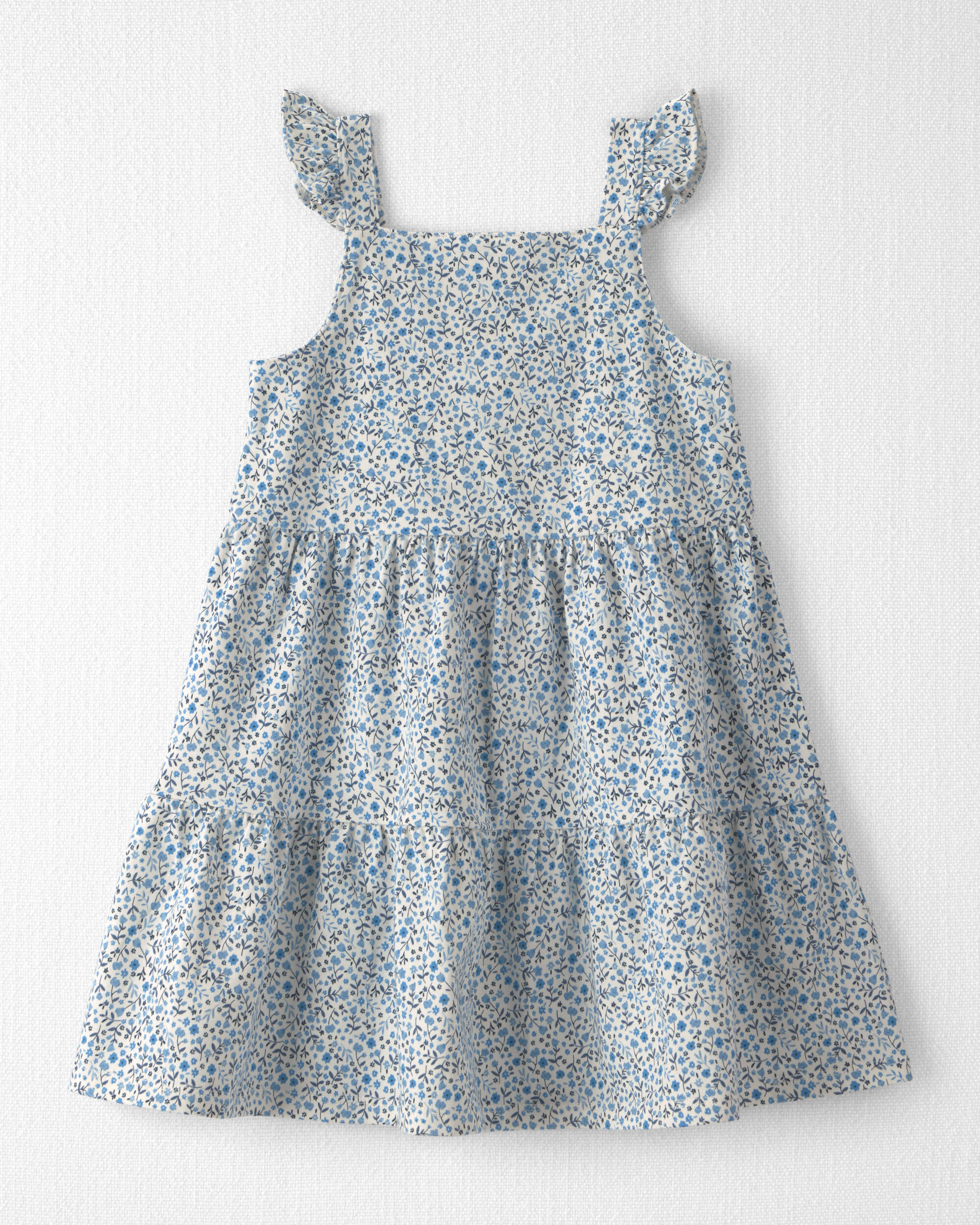 Toddler Girl Organic Cotton Tiered Dress Meadow Bloom
