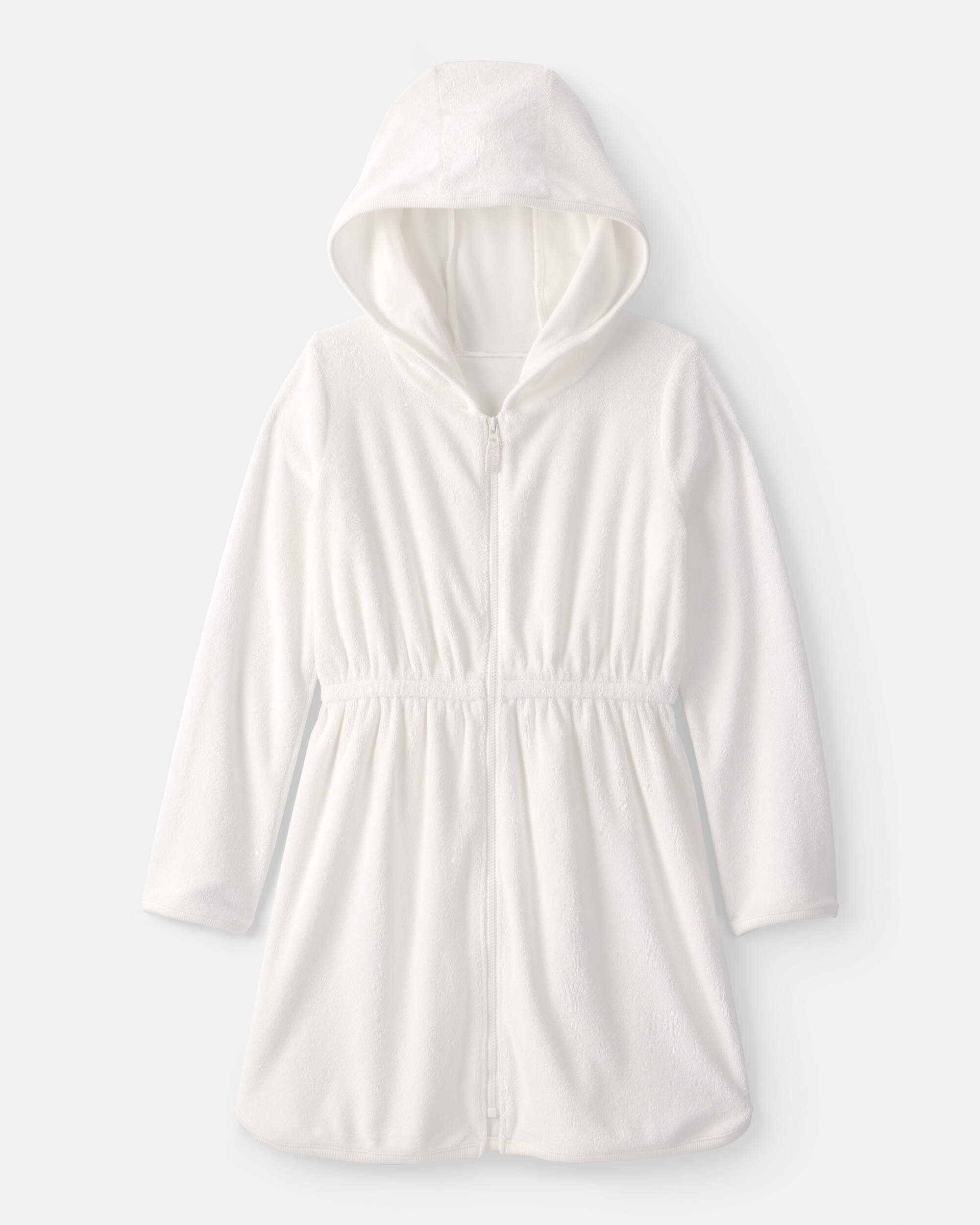 Girls Terry Cover Up - White