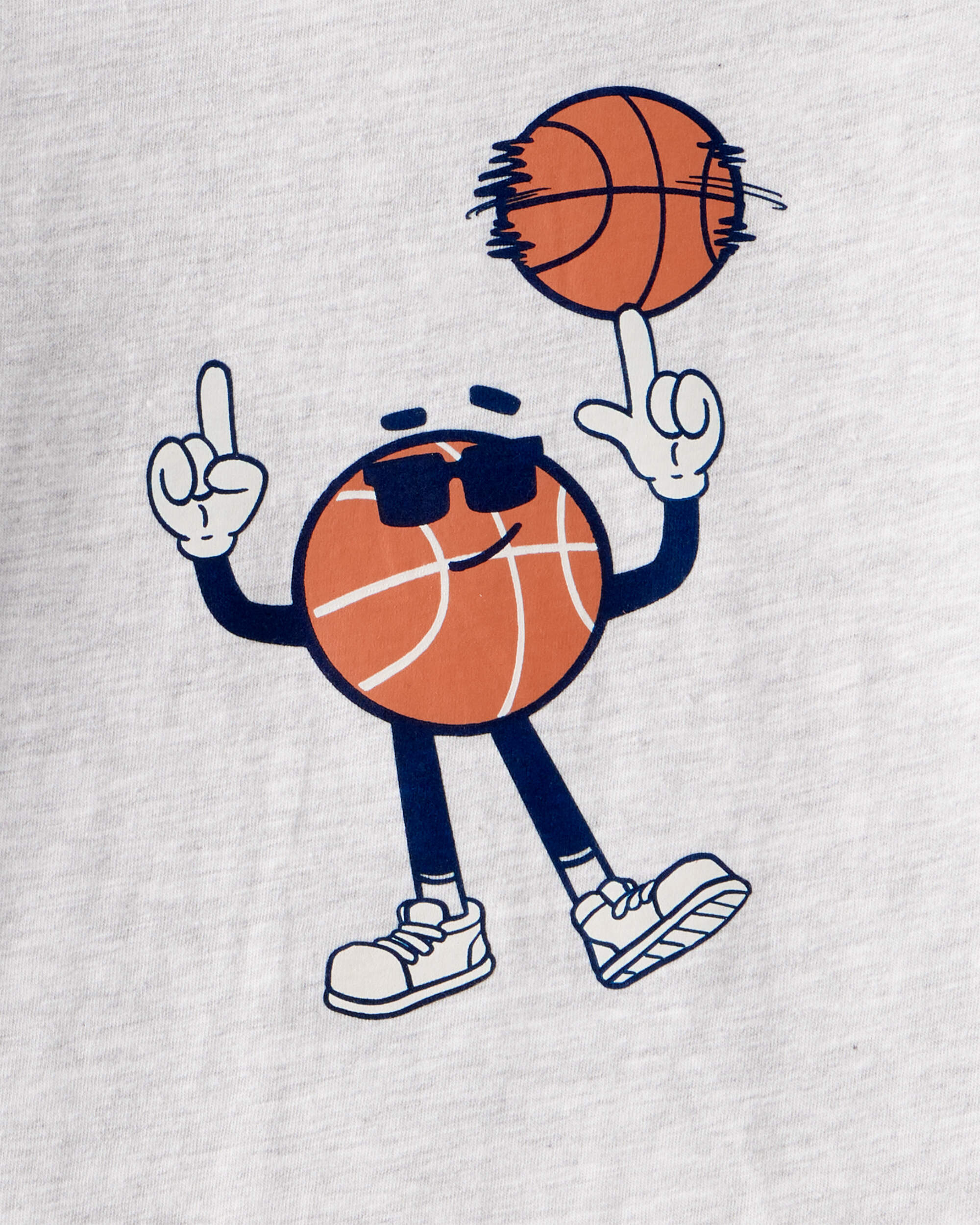 Toddler Boy Basketball Long-Sleeve Graphic Tee - Grey