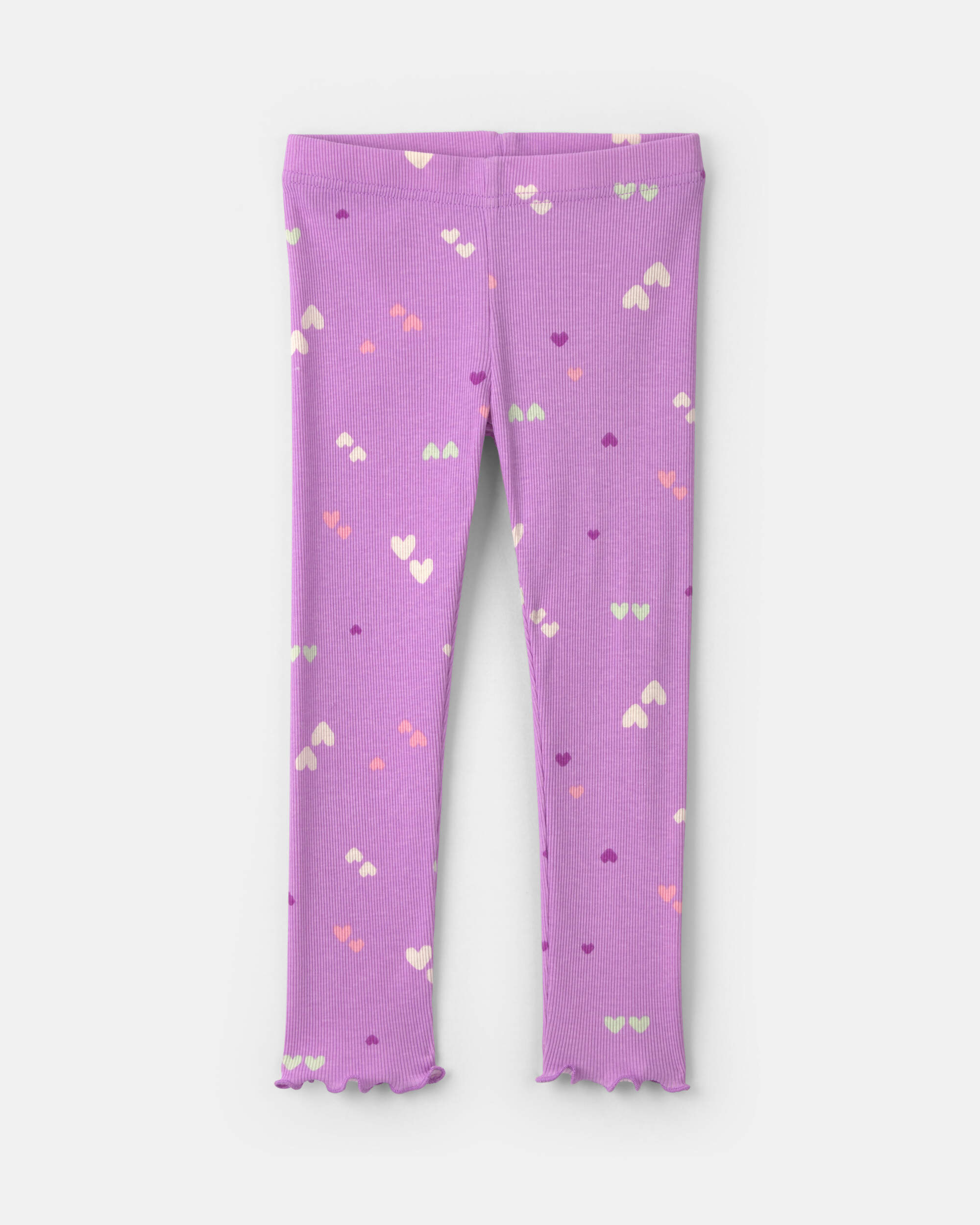 Baby Girl 2-Piece Heart Fleece Long-Sleeve Top & Pant Set - Purple/Cream