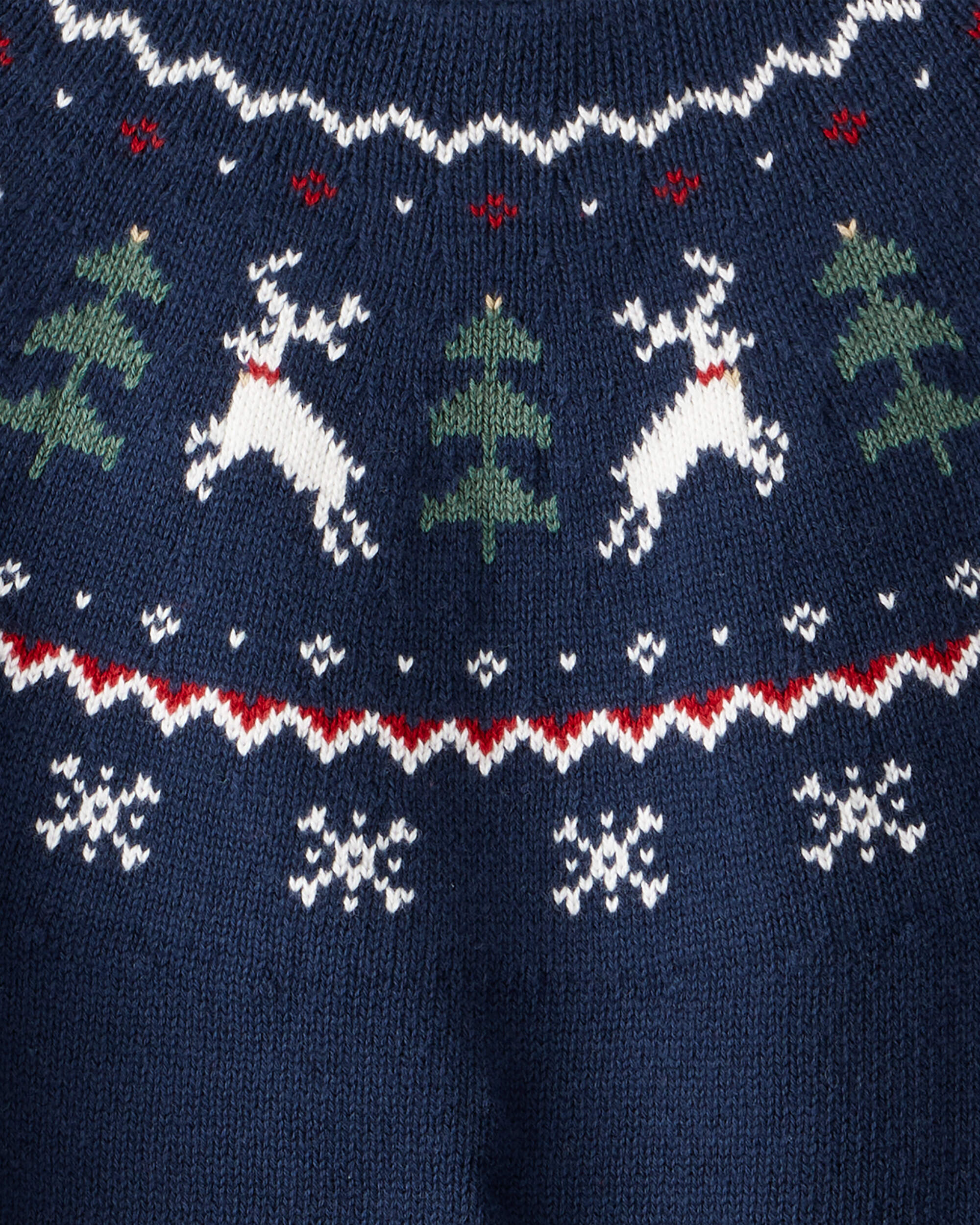 Kids Organic Cotton Fair Isle Sweater Knit Pullover