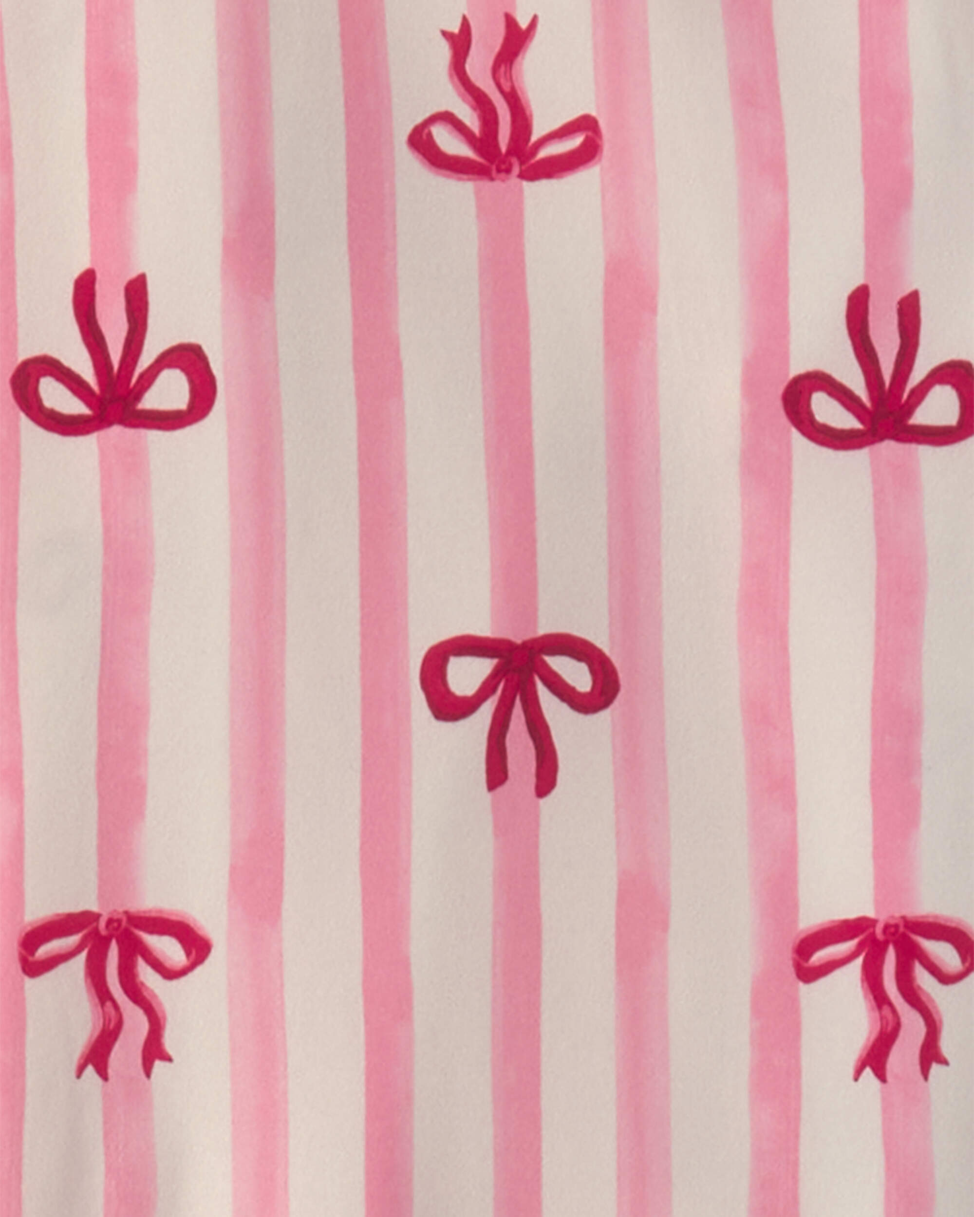 Adult 2-Piece Bows Loose Fit Pyjama Set - Pink