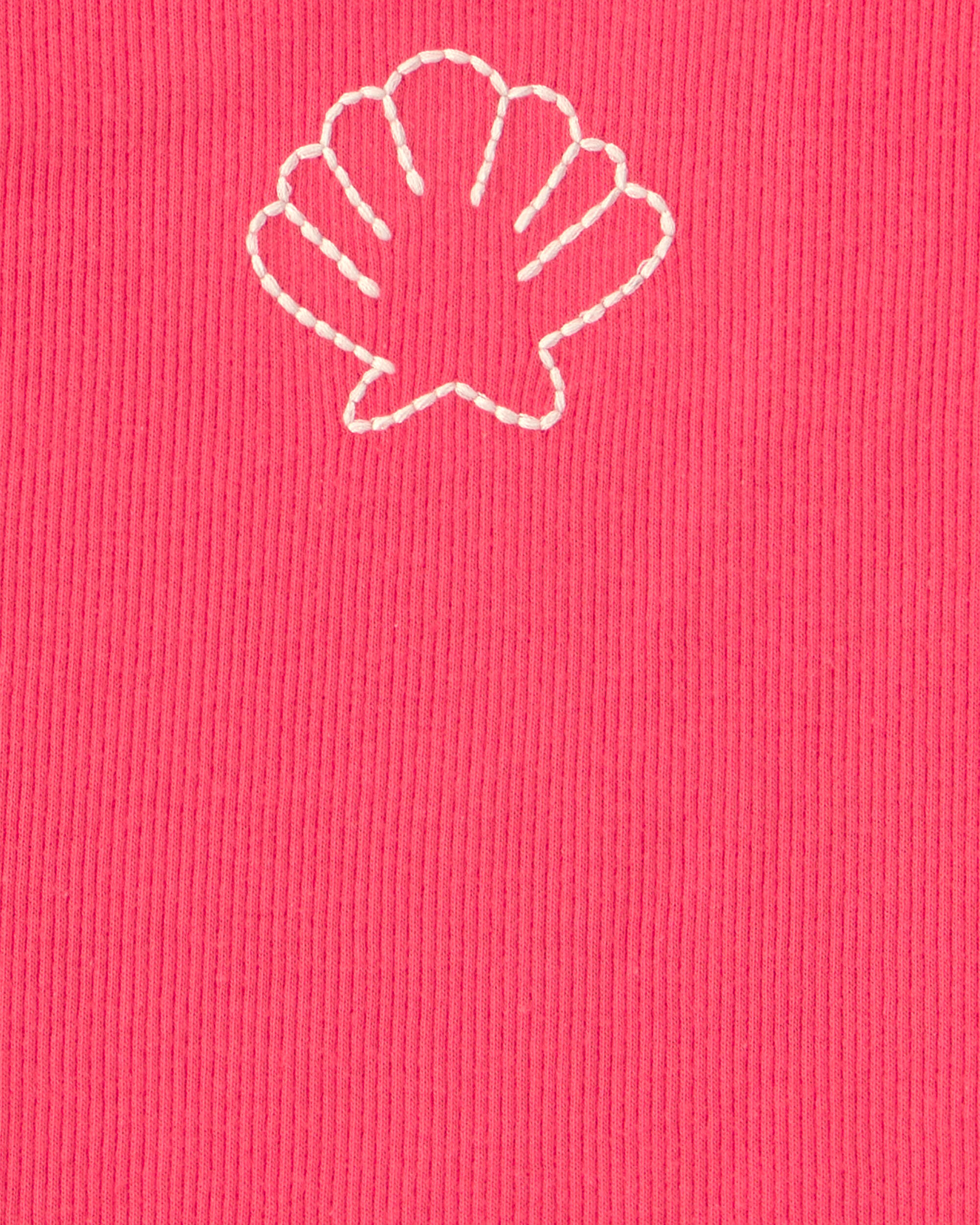 Toddler Girl Shell Ribbed Tank Top - Orange