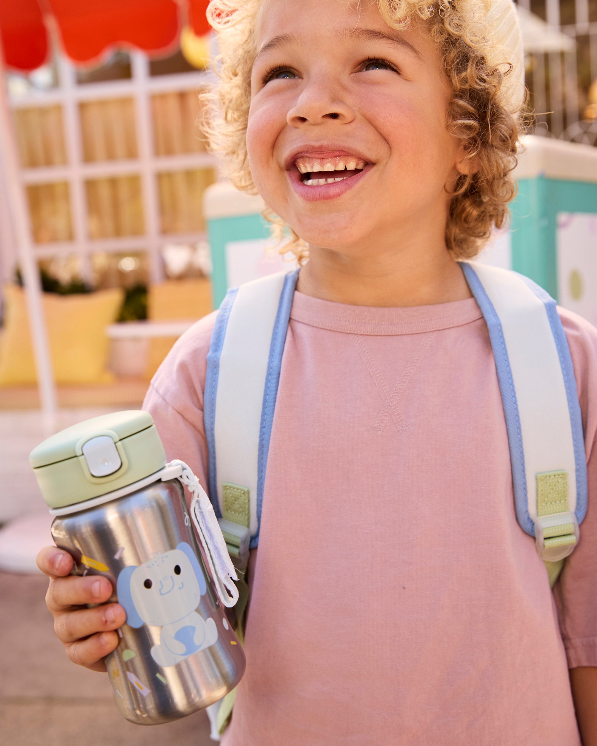 Besties Squad Stainless Steel Straw Bottle - Elephant
