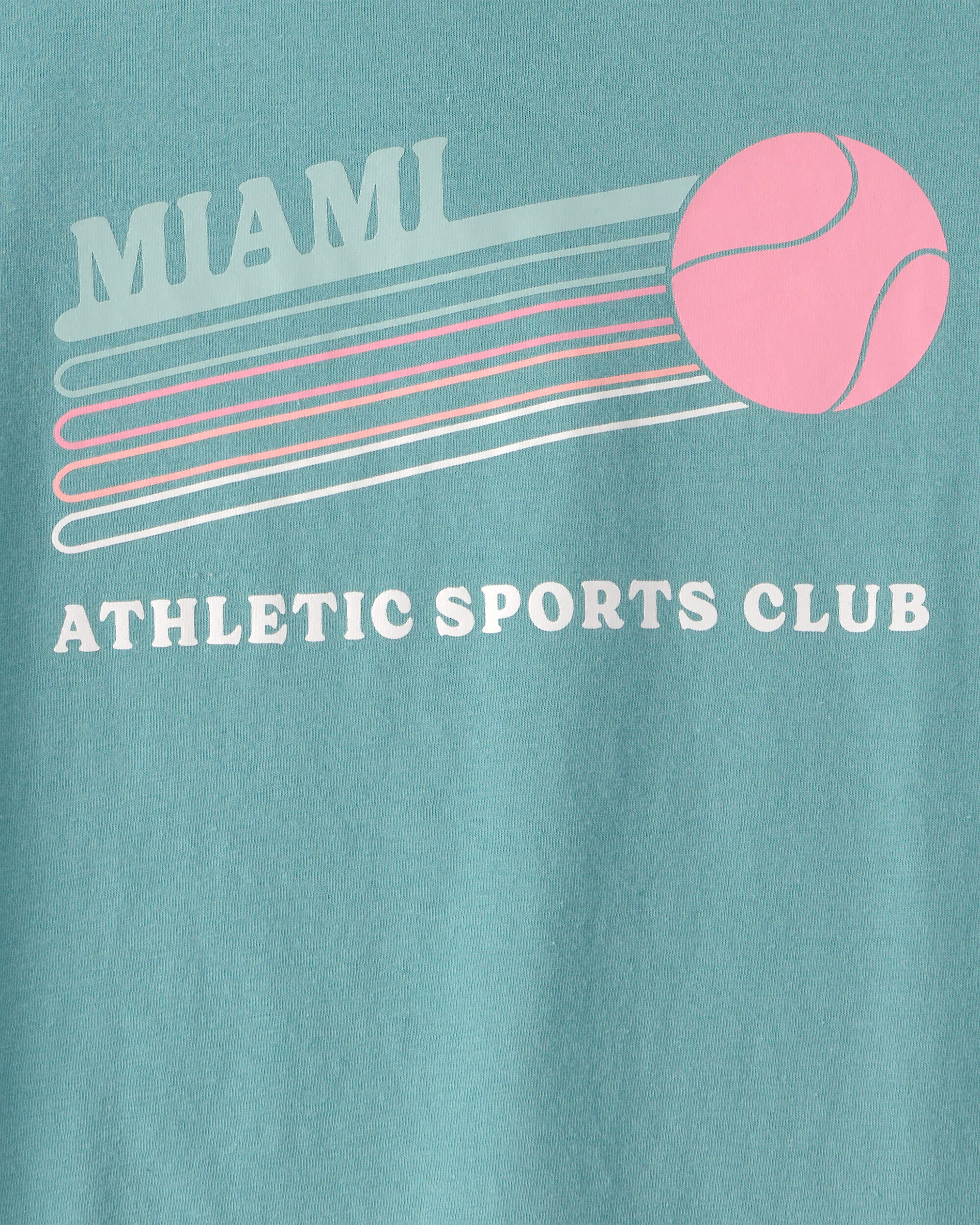 Girls 'Miami Sports Club' Graphic Tee - Teal