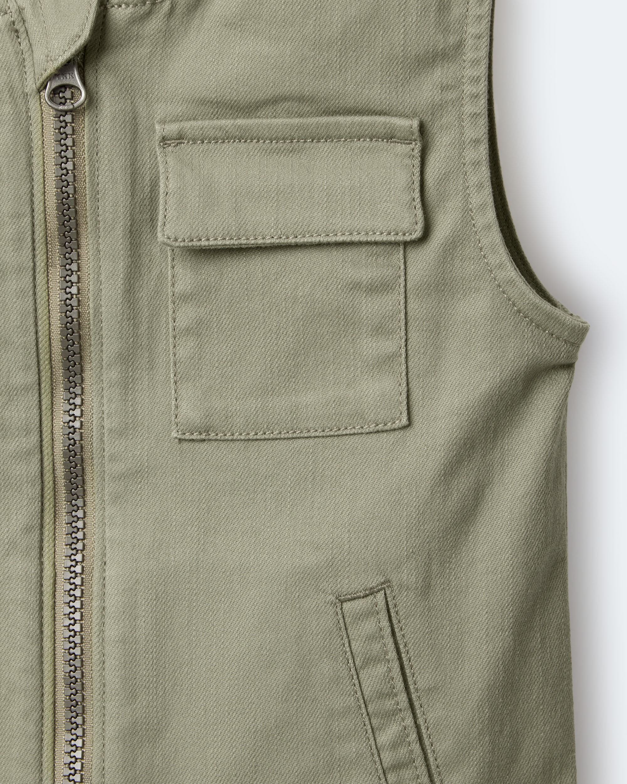 Toddler Zip-Up Vest - Olive