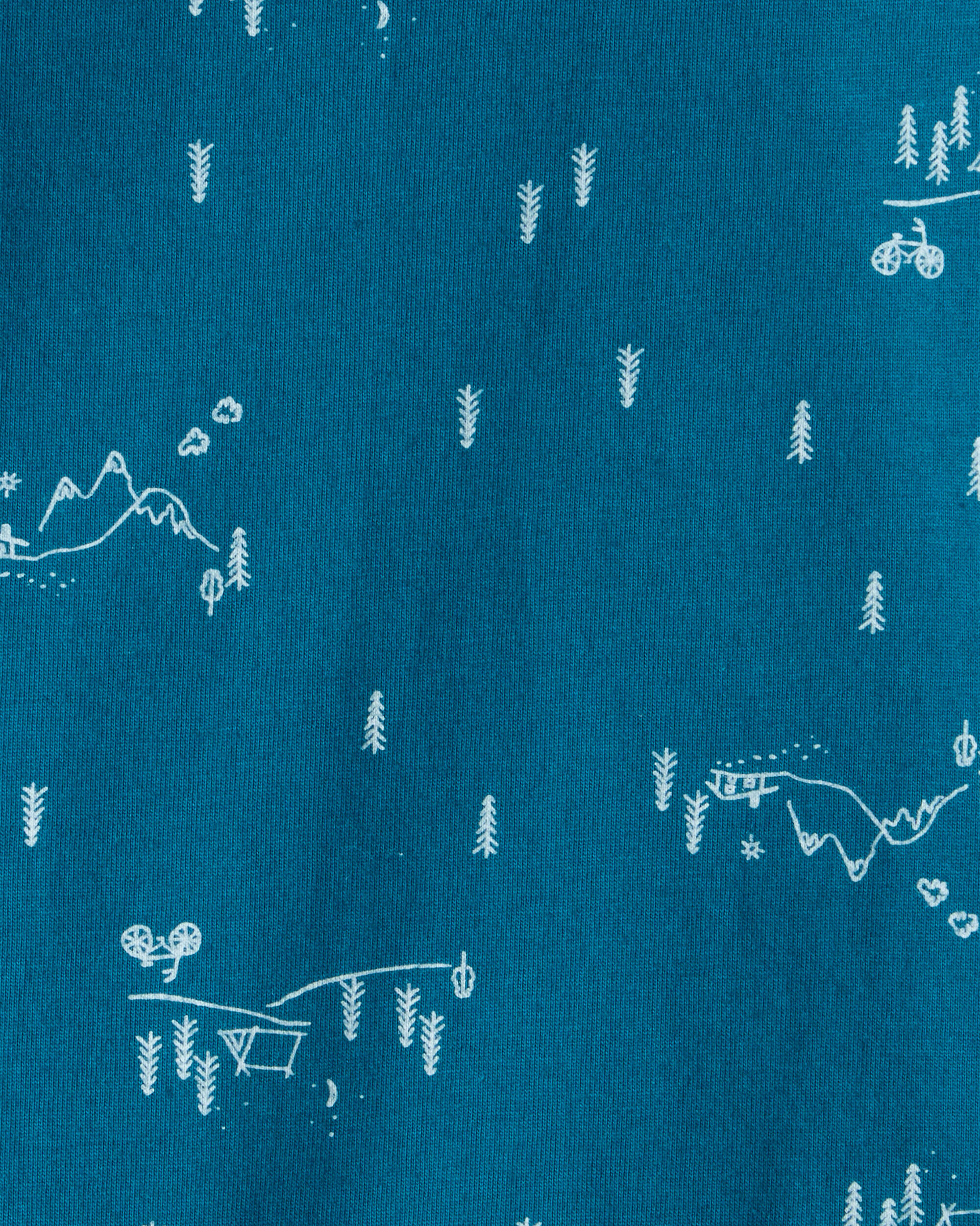 Baby Boy Woodland Long-Sleeve Graphic Bodysuit - Blue