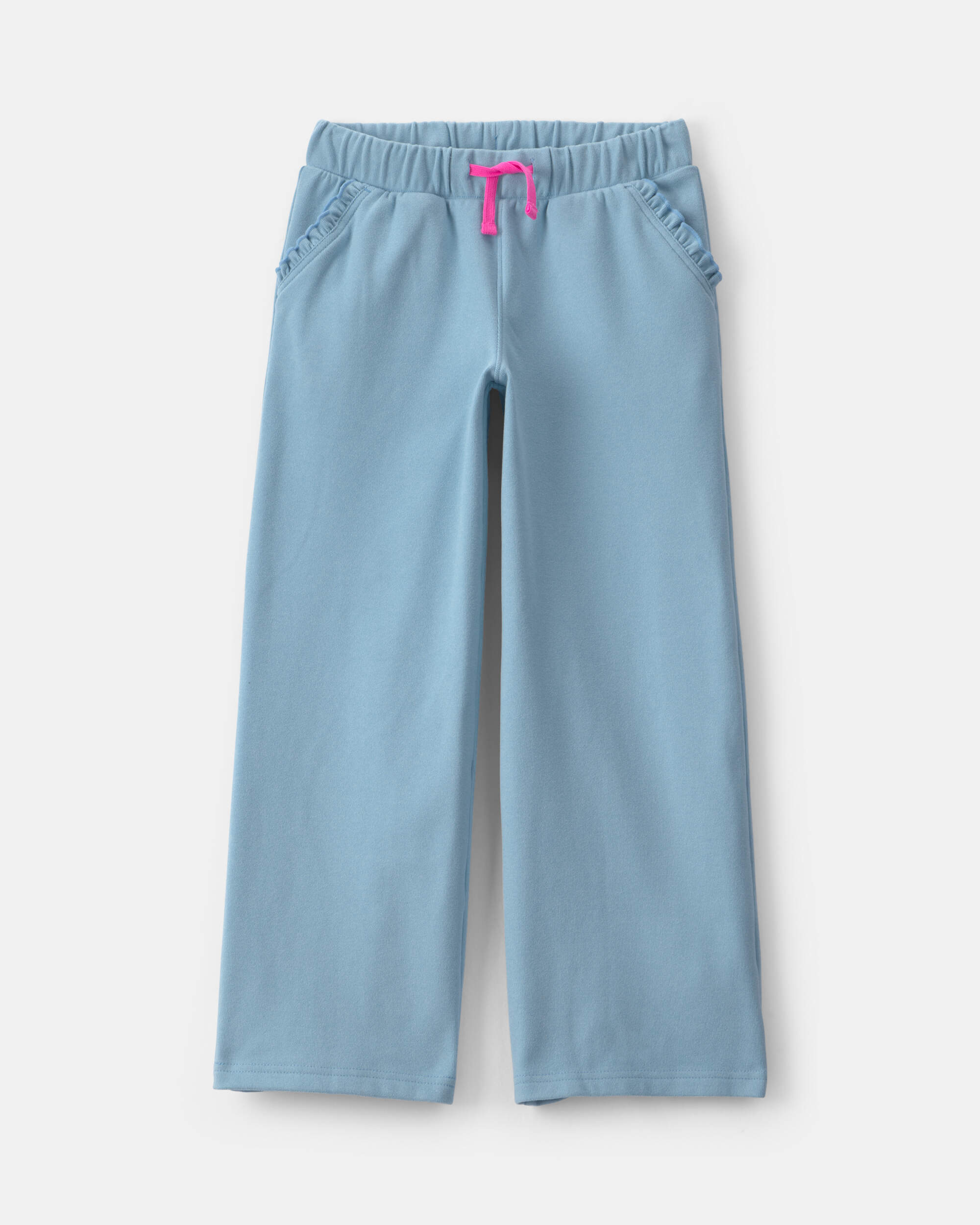 Girls Ribbed Pull-On Pants - Blue