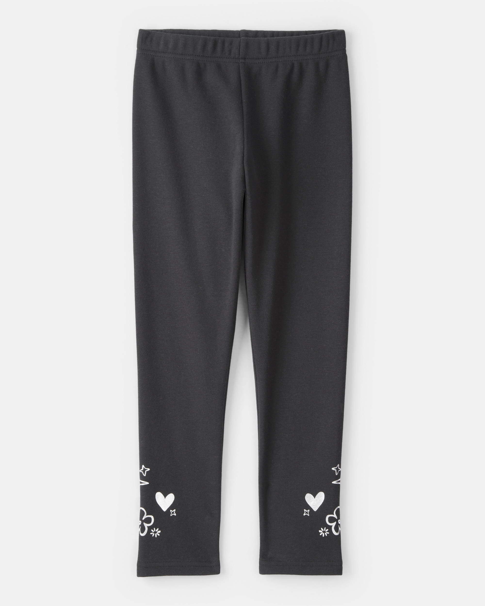 Girls Pull-On Stretch Cozy Leggings - Black