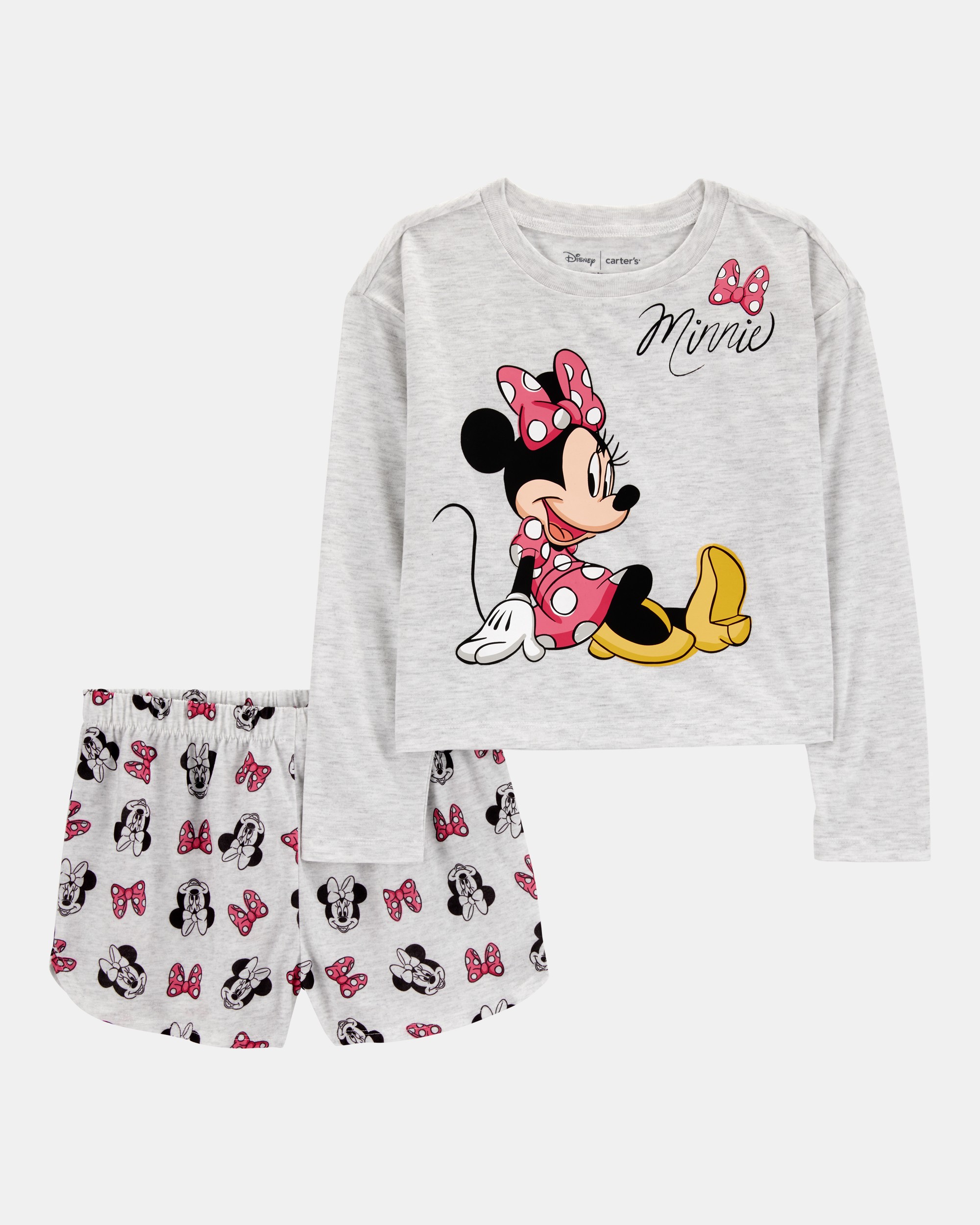Kid Minnie Mouse Loose Fit 2-Piece Pyjamas - Grey